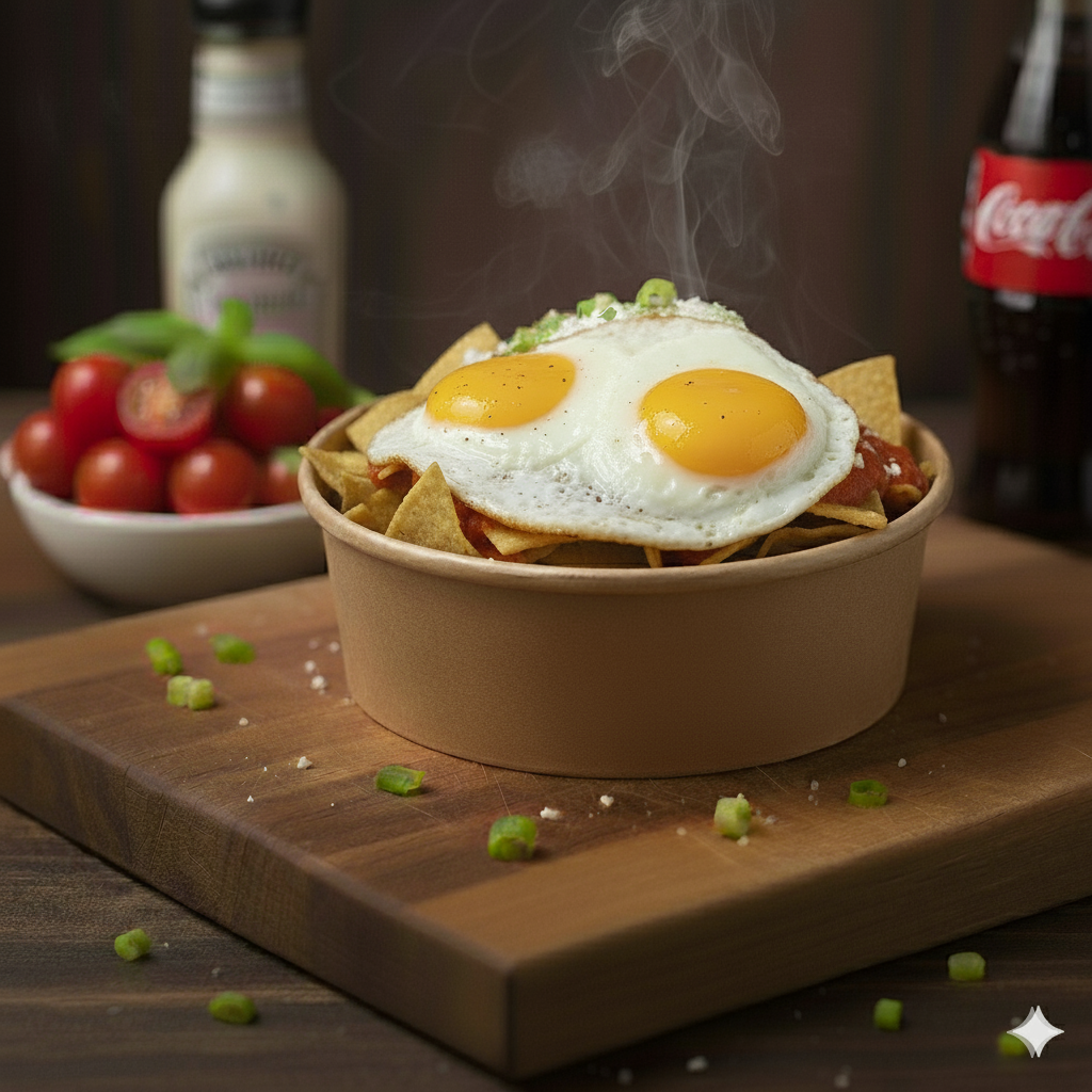 Chilaquiles chicos con huevo