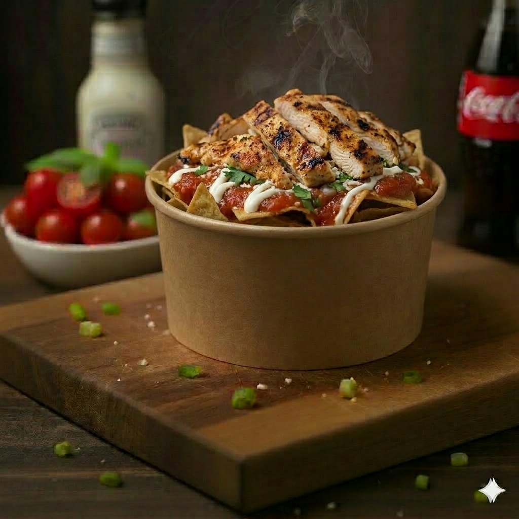 Chilaquiles grandes con carne