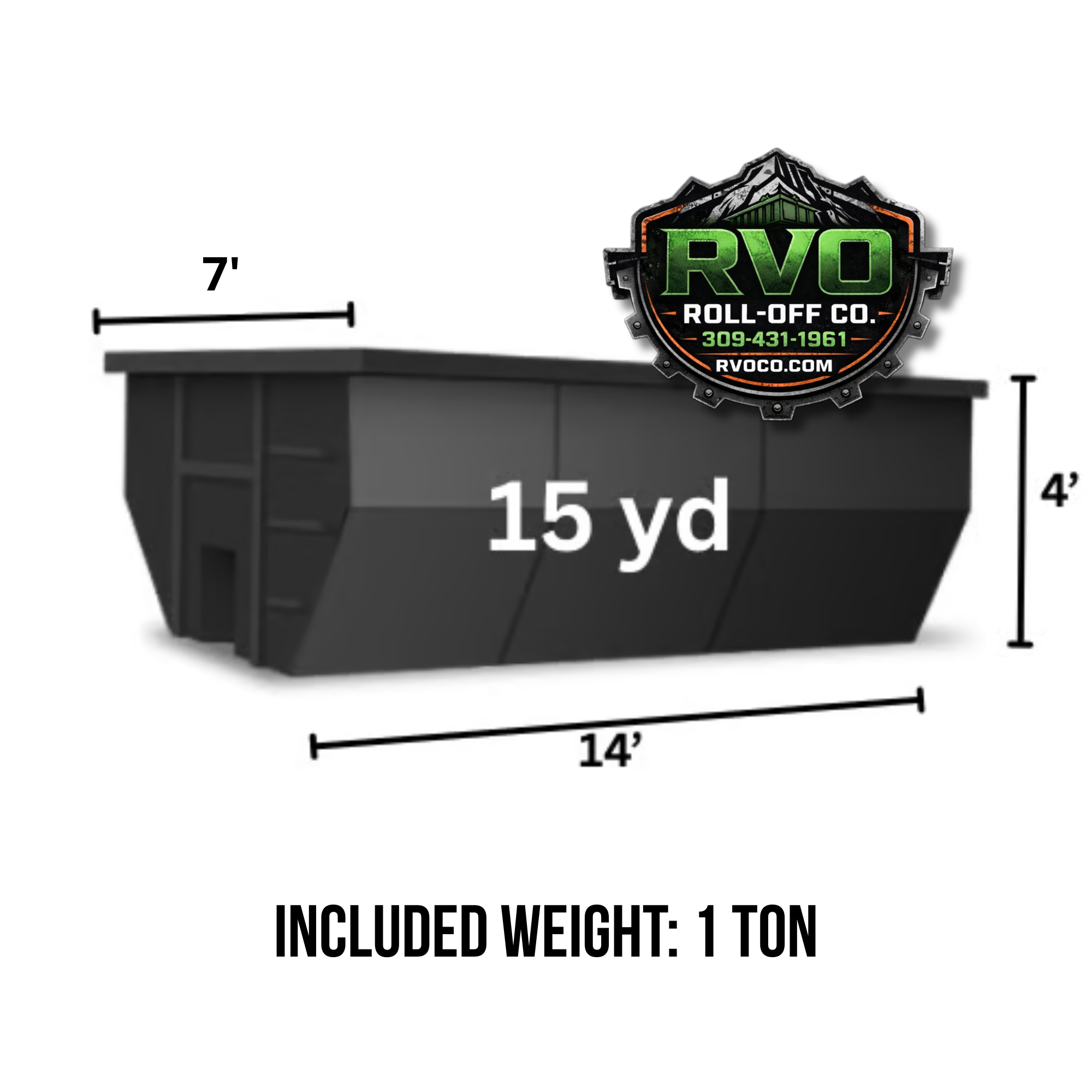15 Yard Dumpster - 3 Day Rental