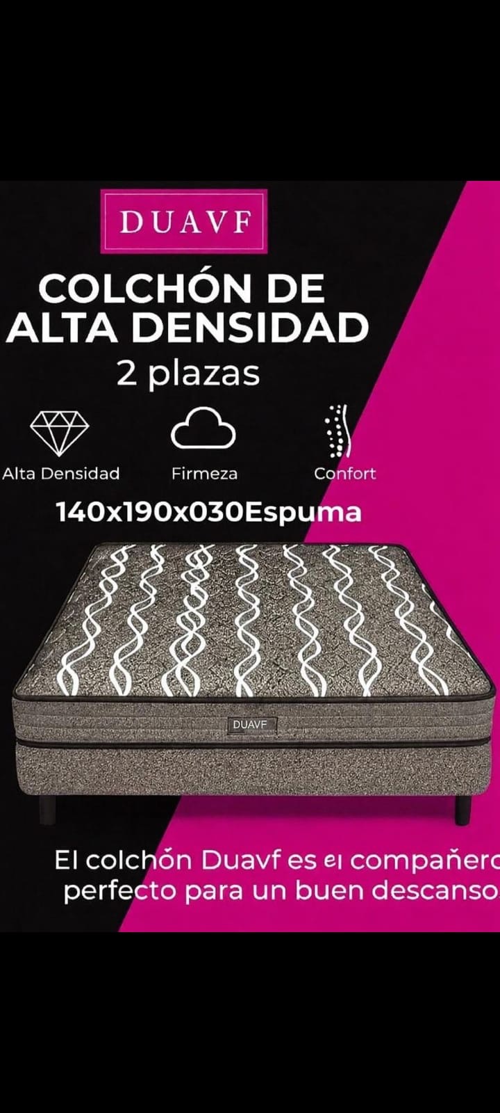 COLCHON ALTA DENSIDAD 2 plaza