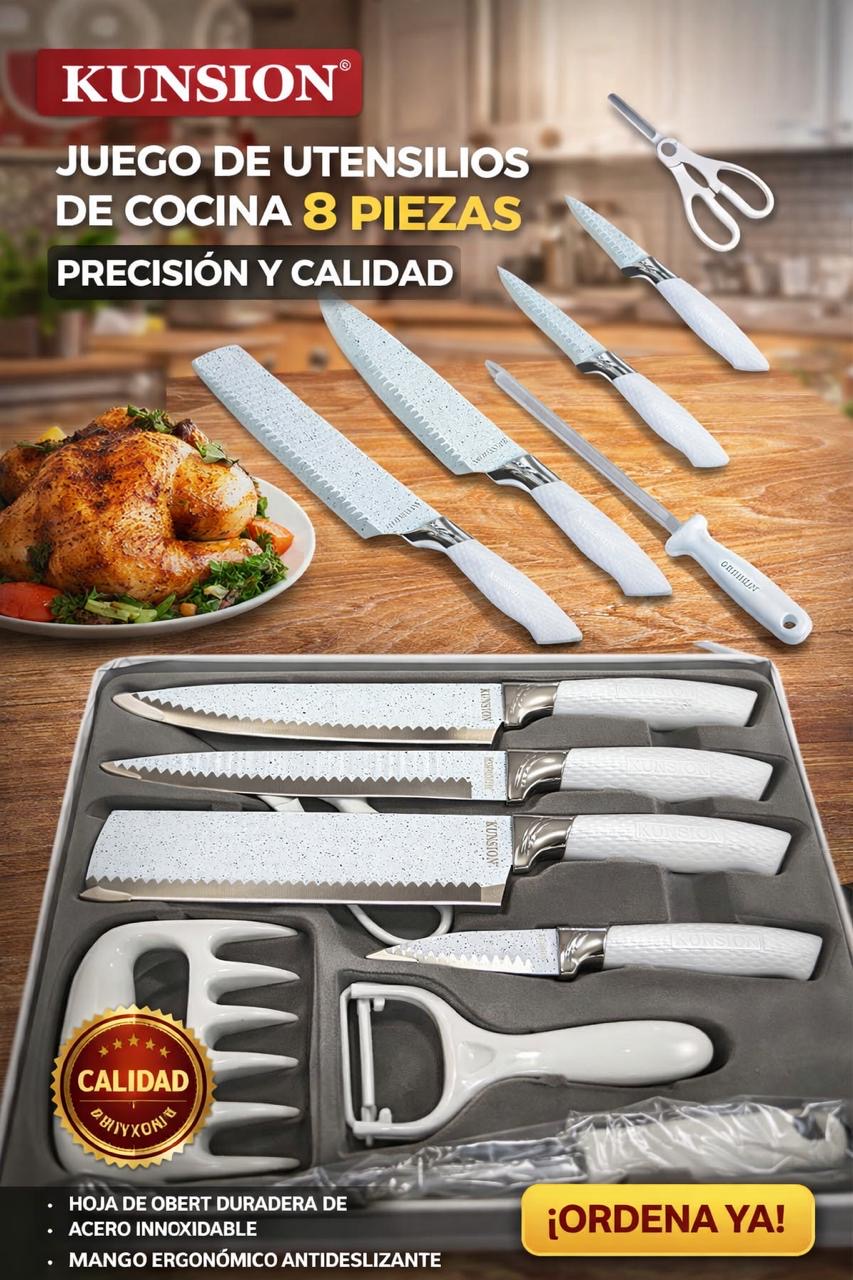 JUEGO DE UTENSILIOS DE COCINA 8piezas