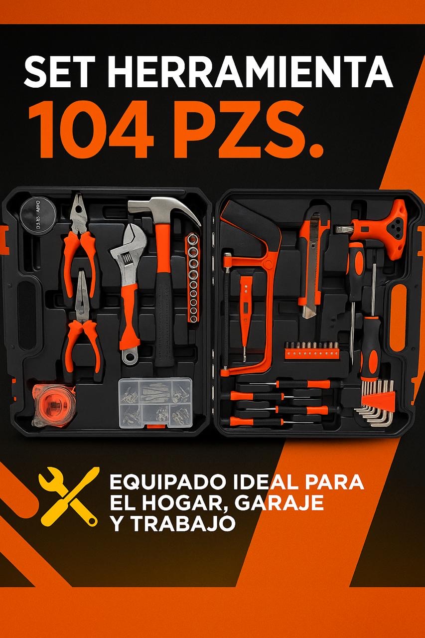 SET HERRAMIENTA 104 PIEZAS 