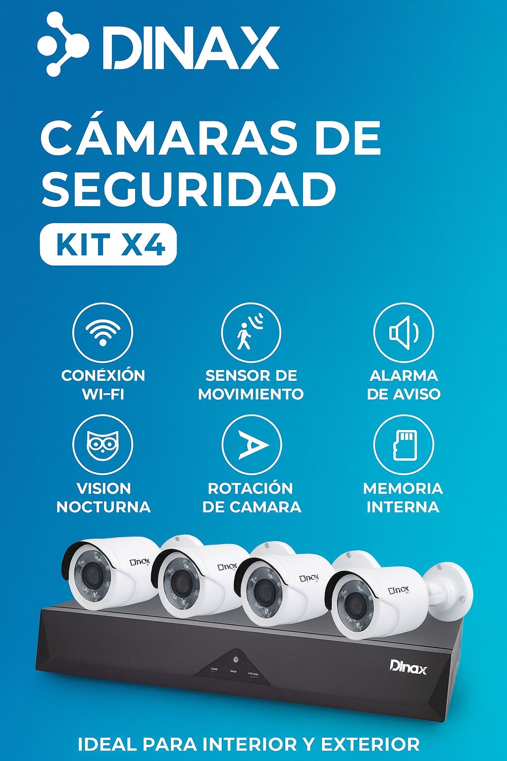 CAMARAS DE SEGURIDAD kit x4
