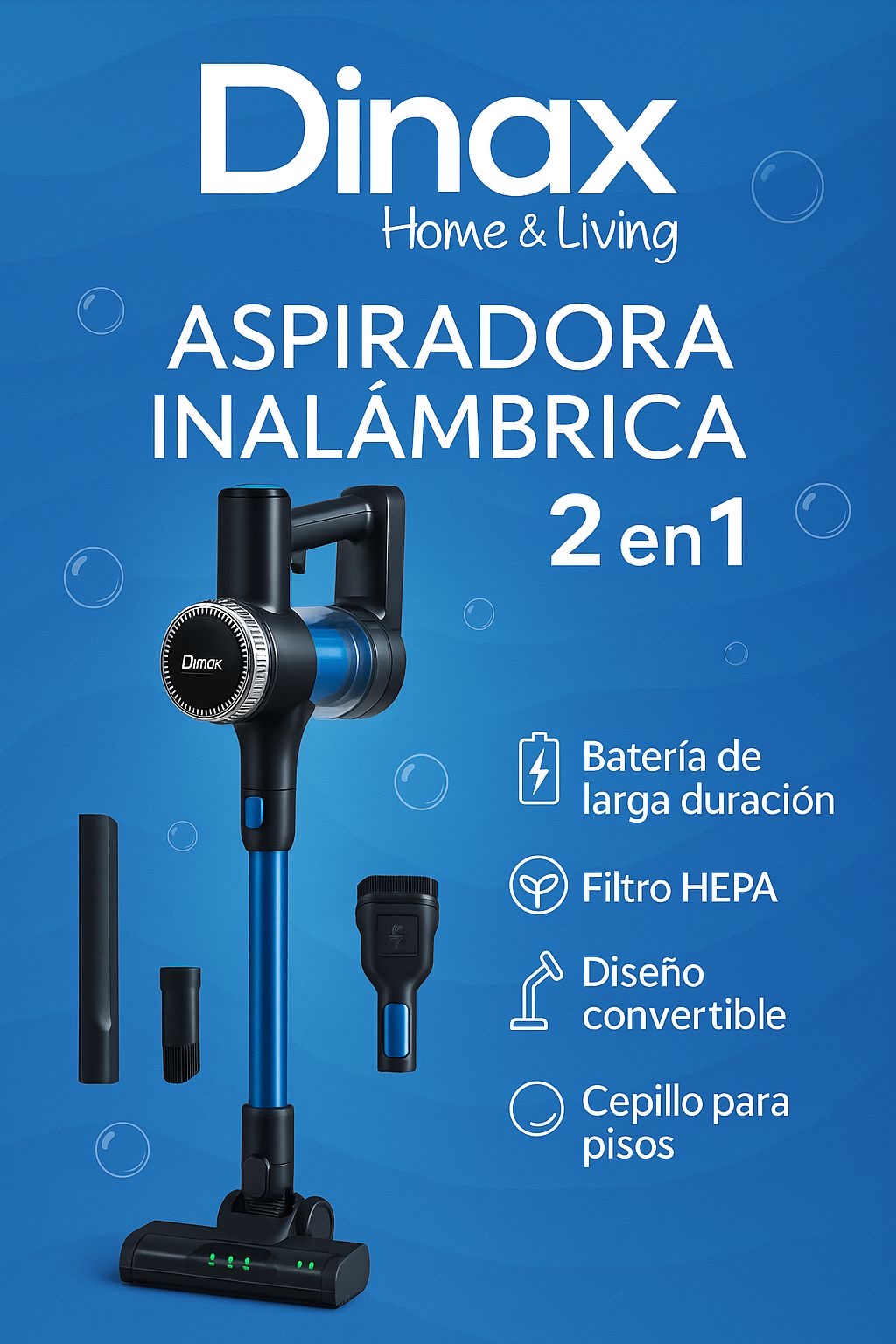 ASPIRADORA INALÁMBRICA 2 en 1