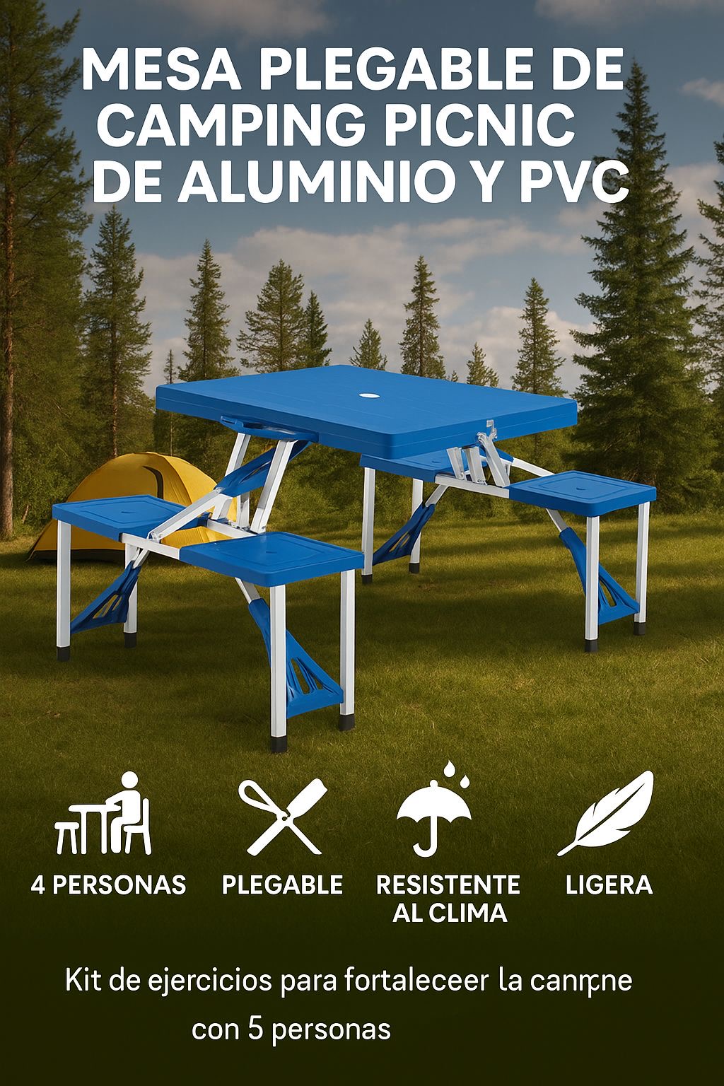 MESA PLEGABLE DE CAMPING