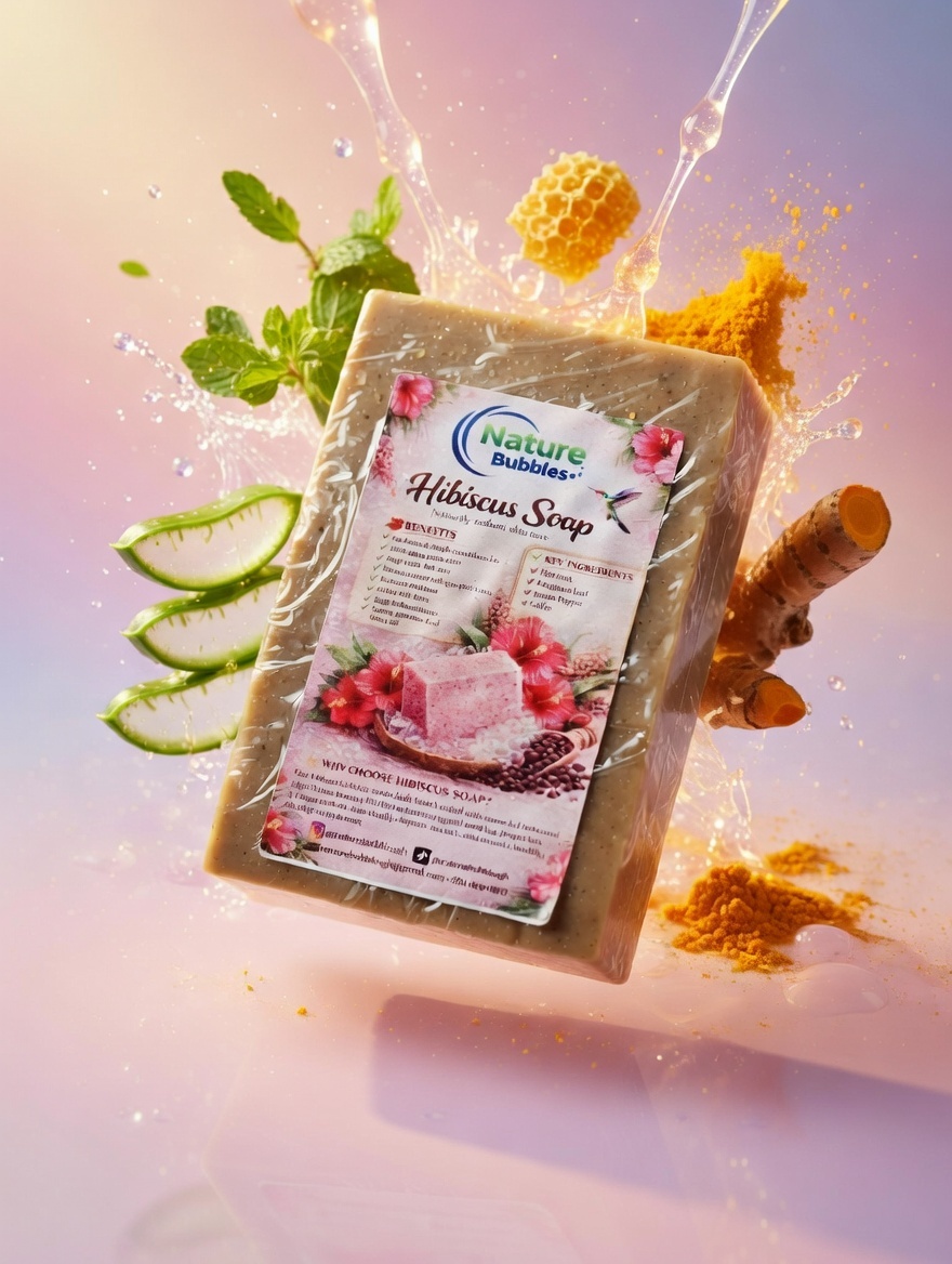 Nature Bubbles Hibiscus Soap
