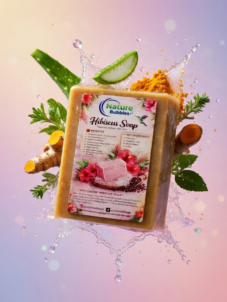 Nature Bubbles Hibiscus Soap