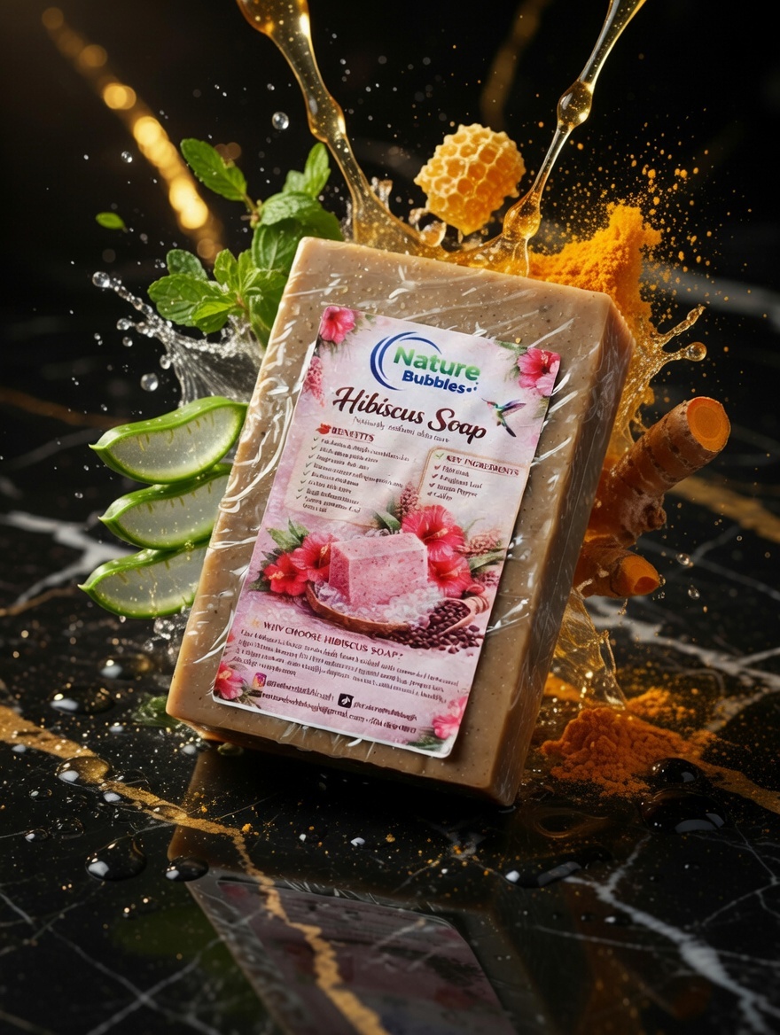 Nature Bubbles Hibiscus Soap