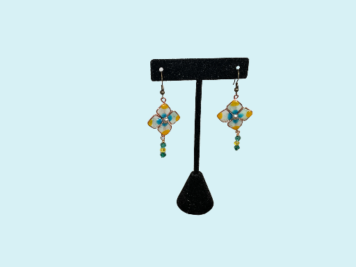 Handmade Flower Drop Earrings