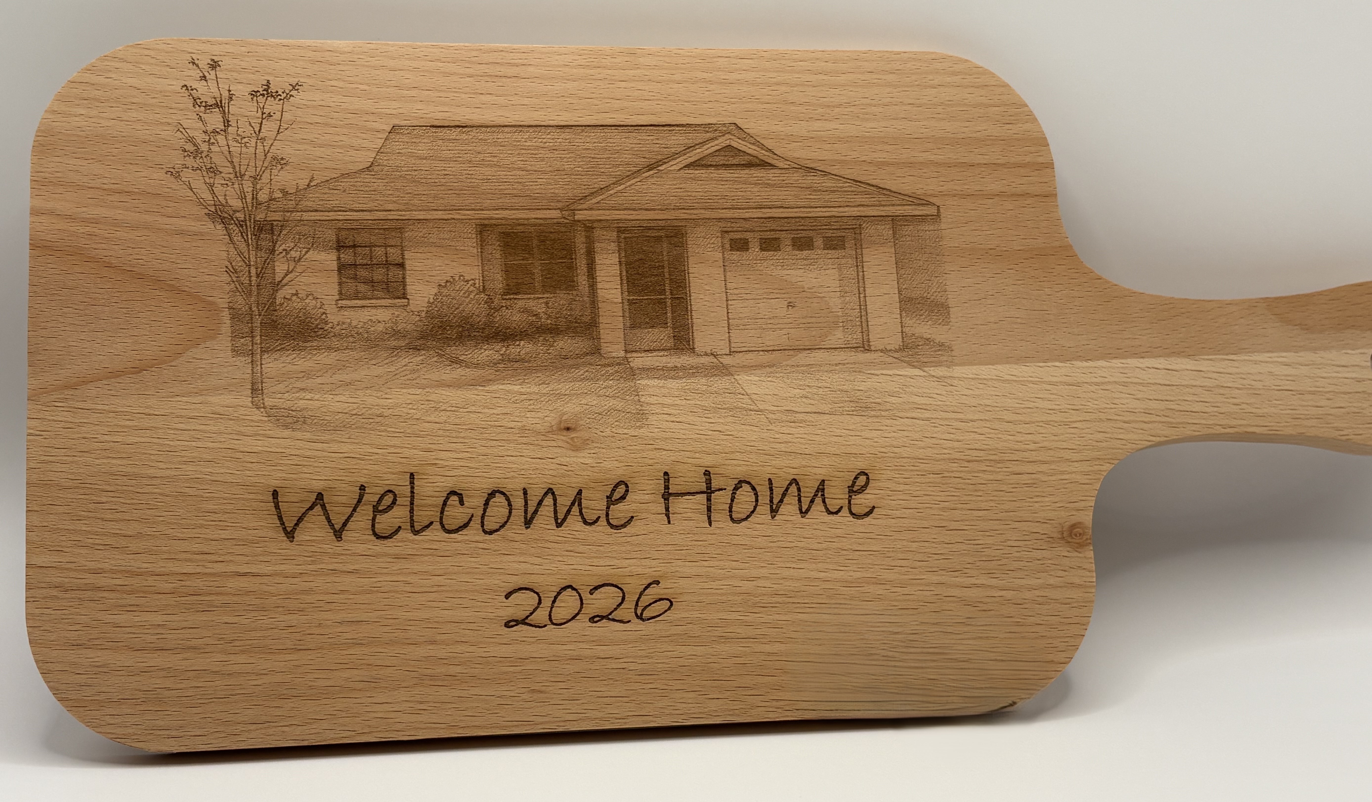 Custom Engraved Wooden Cutting Board (Beechwood 15X7)