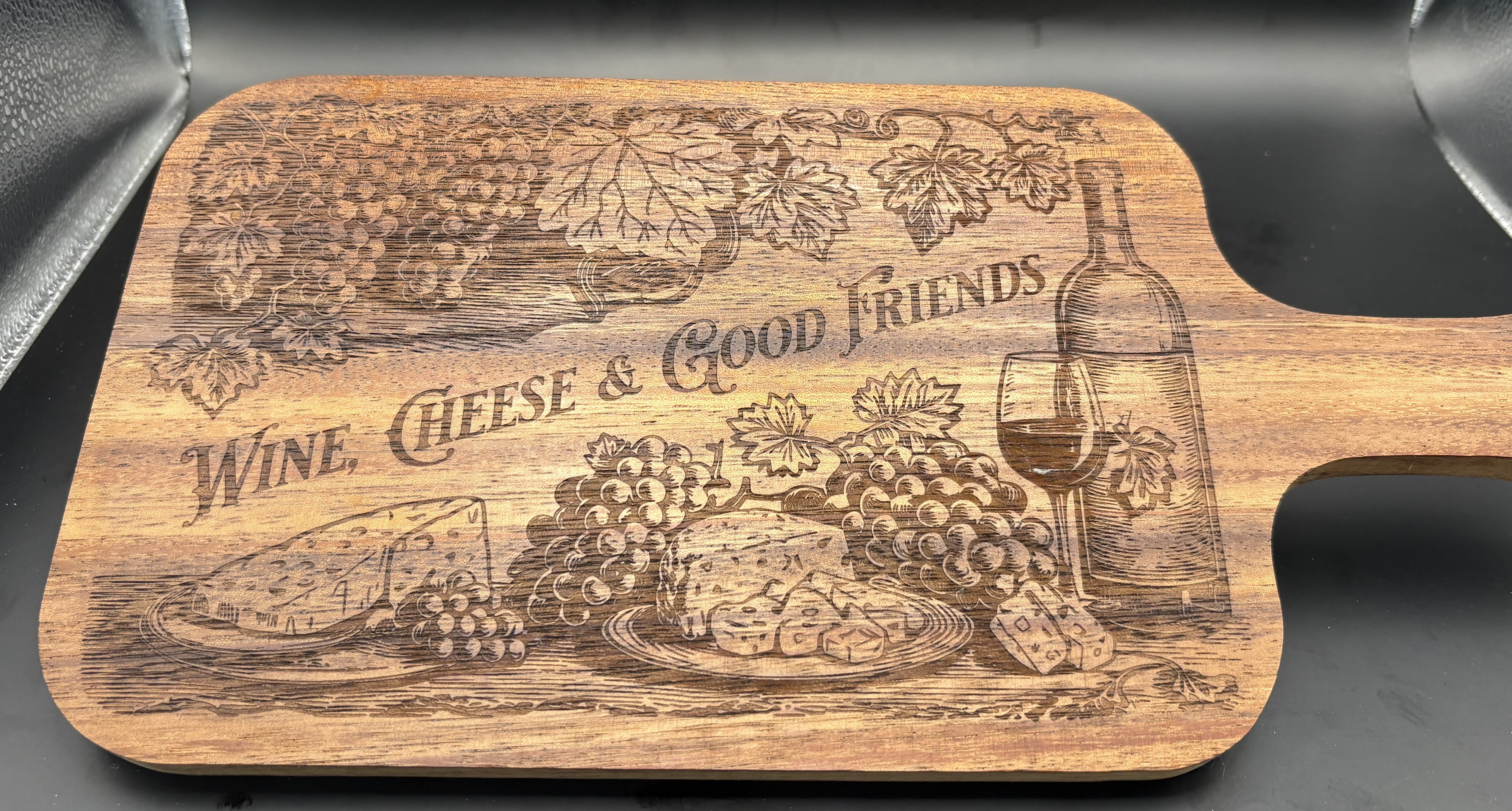 Custom Engraved Wooden Cutting Board (Walnut wood 15X7)