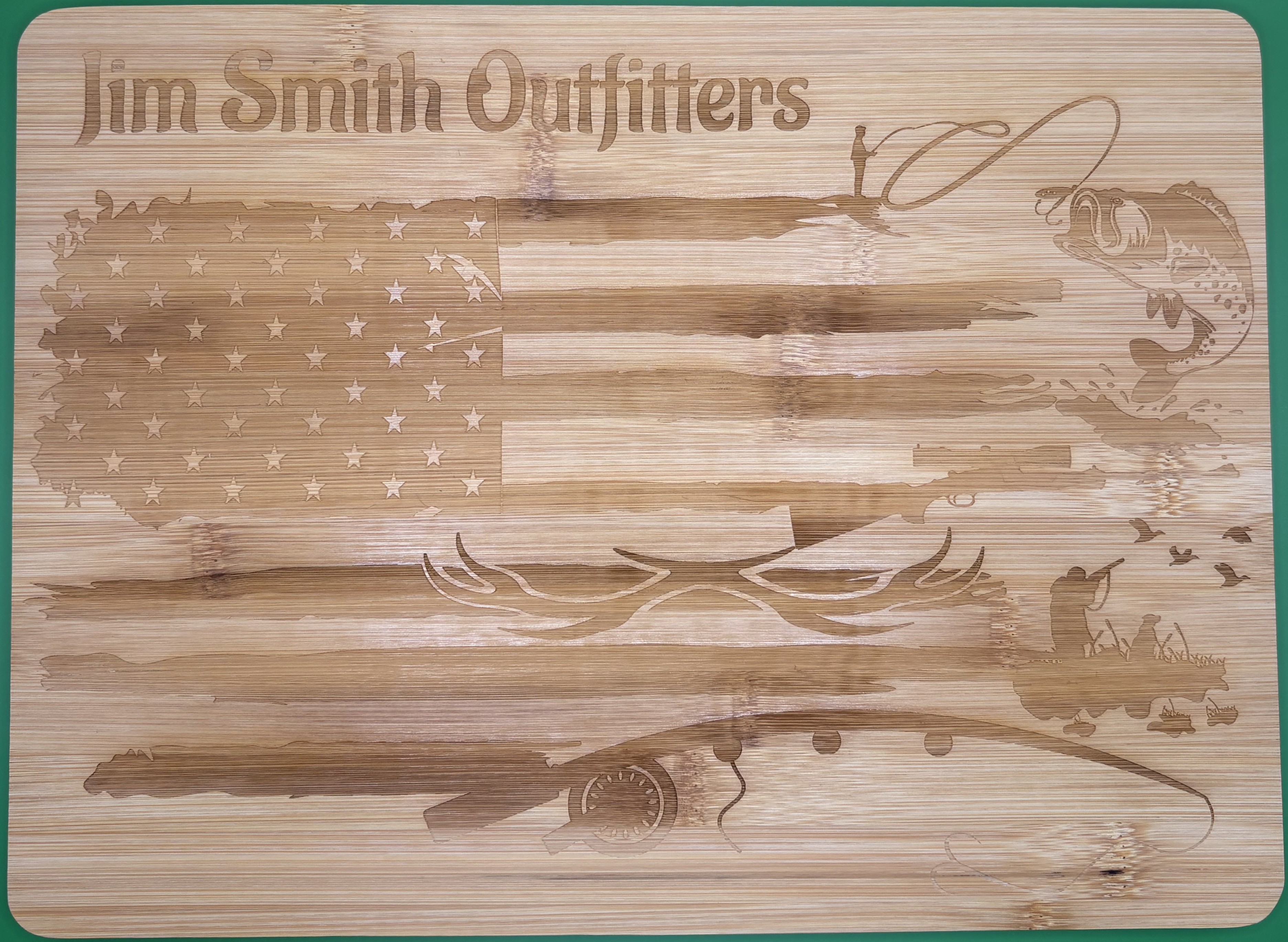 Custom Engraved Wooden Cutting Board (Bamboo wood 15X11)