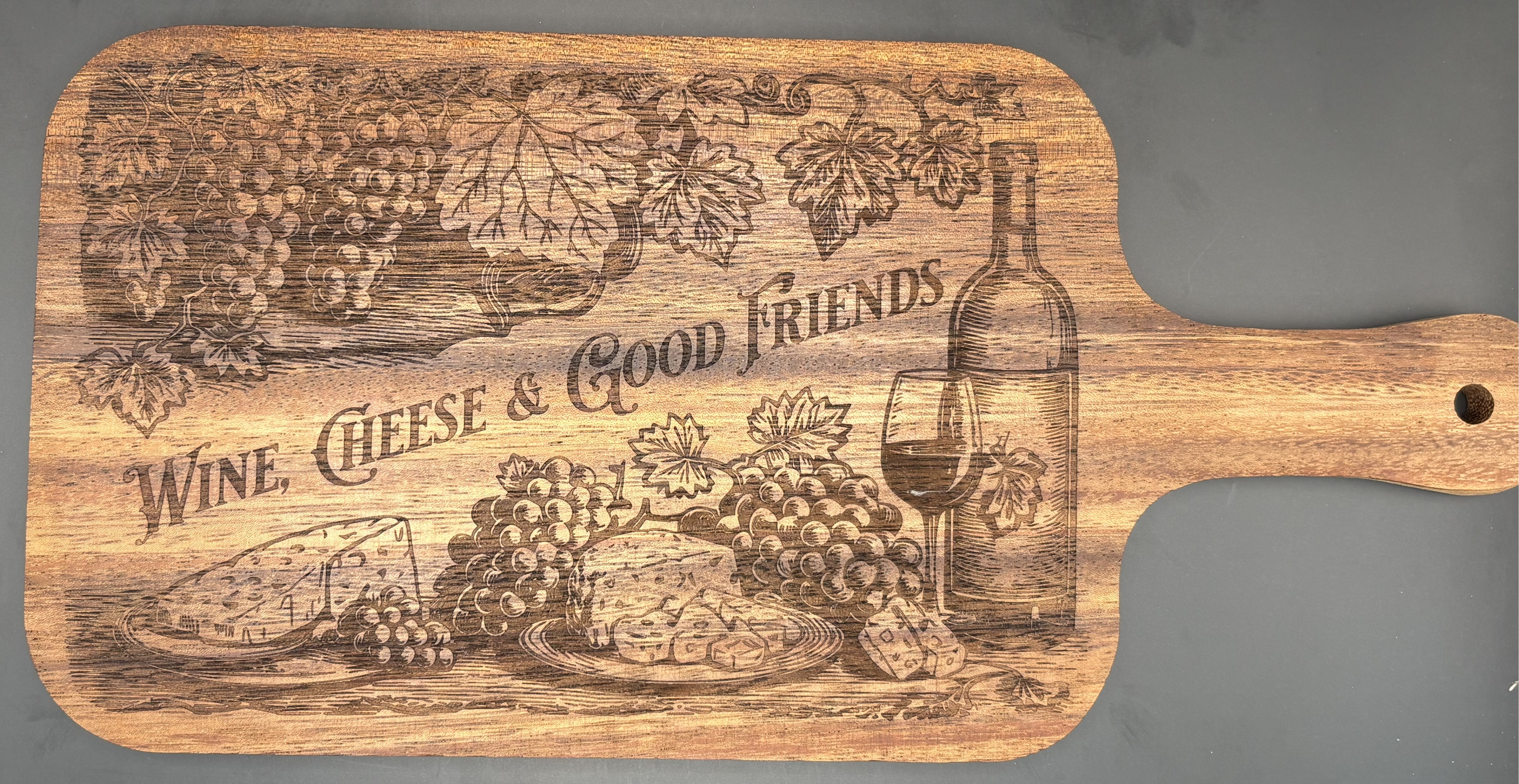 Custom Engraved Wooden Cutting Board (Walnut wood 15X7)