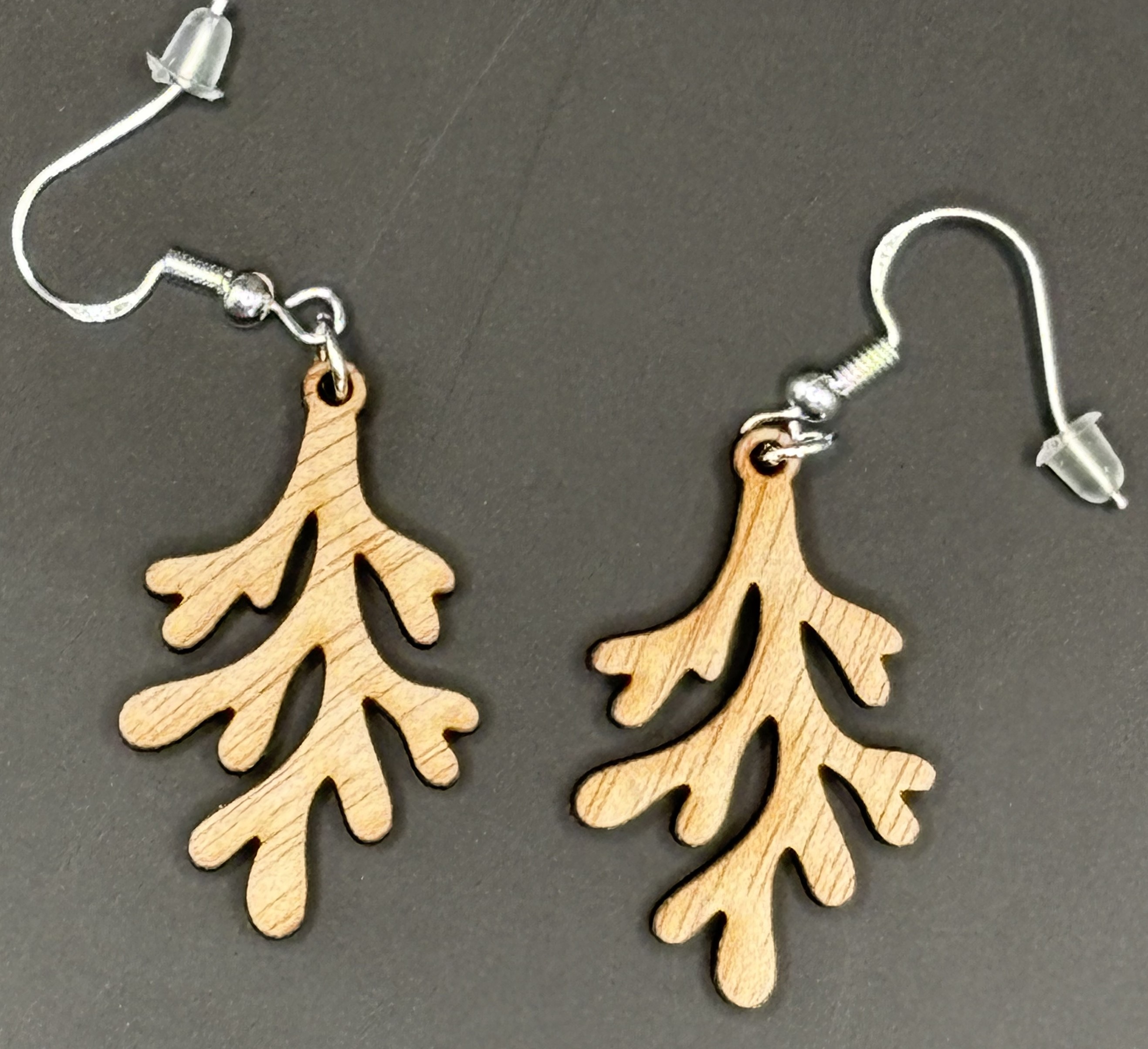 Seaside series - Wooden Coral Earrings