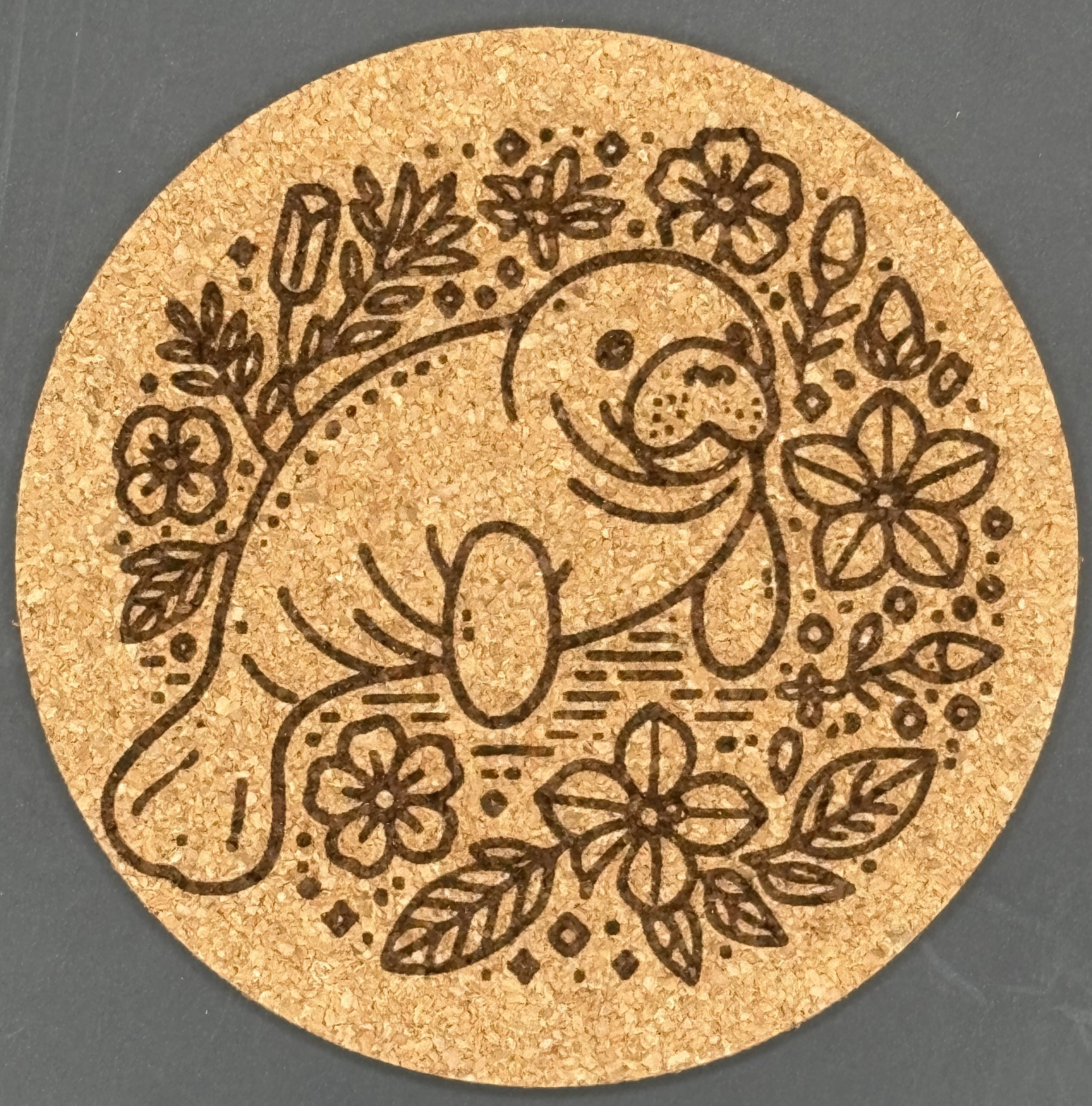 Seaside series - Manatee Coasters (Cork, set of 4)