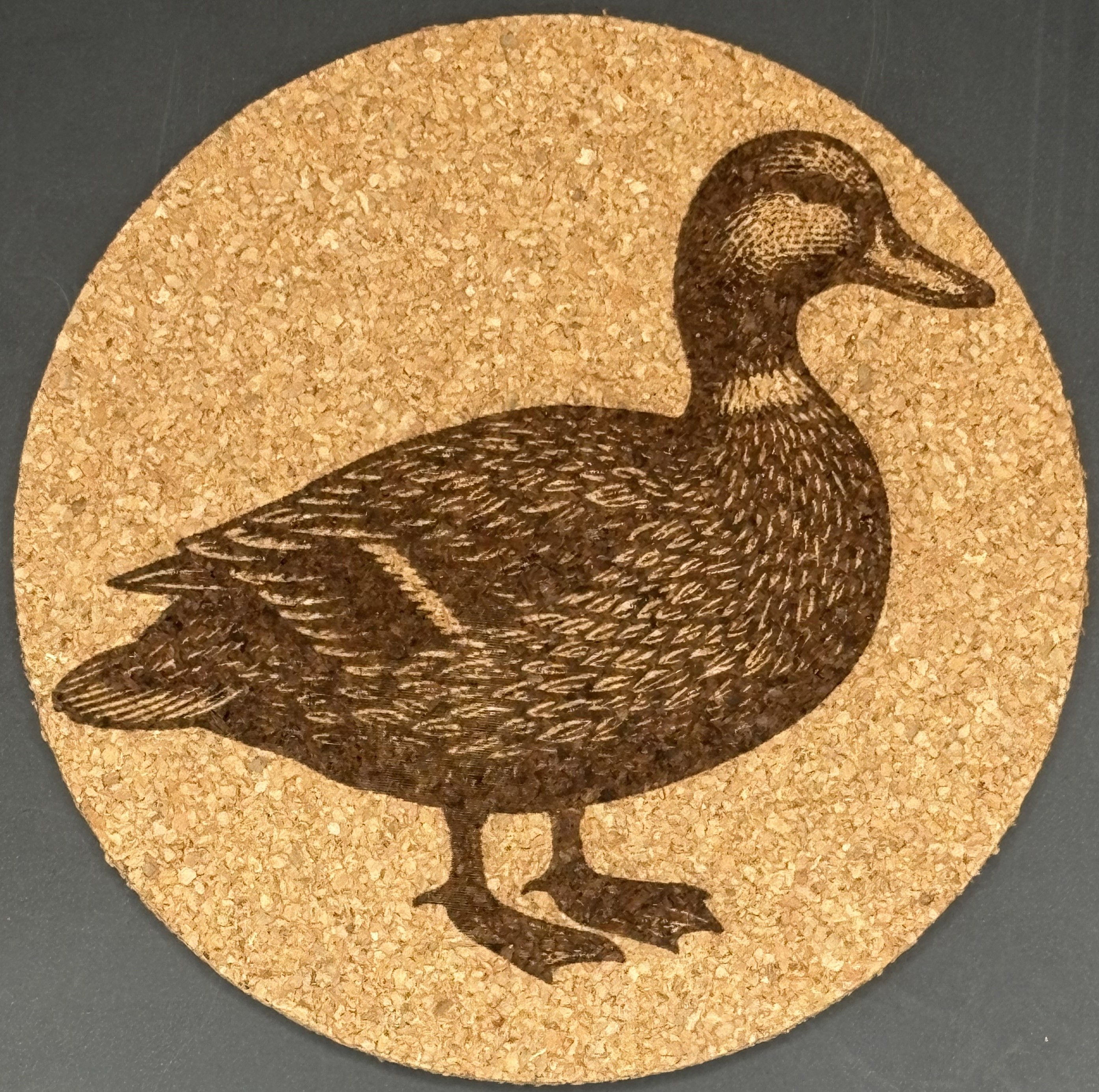 Wildlife series - Mallard Duck Coasters (Cork, set of 4)