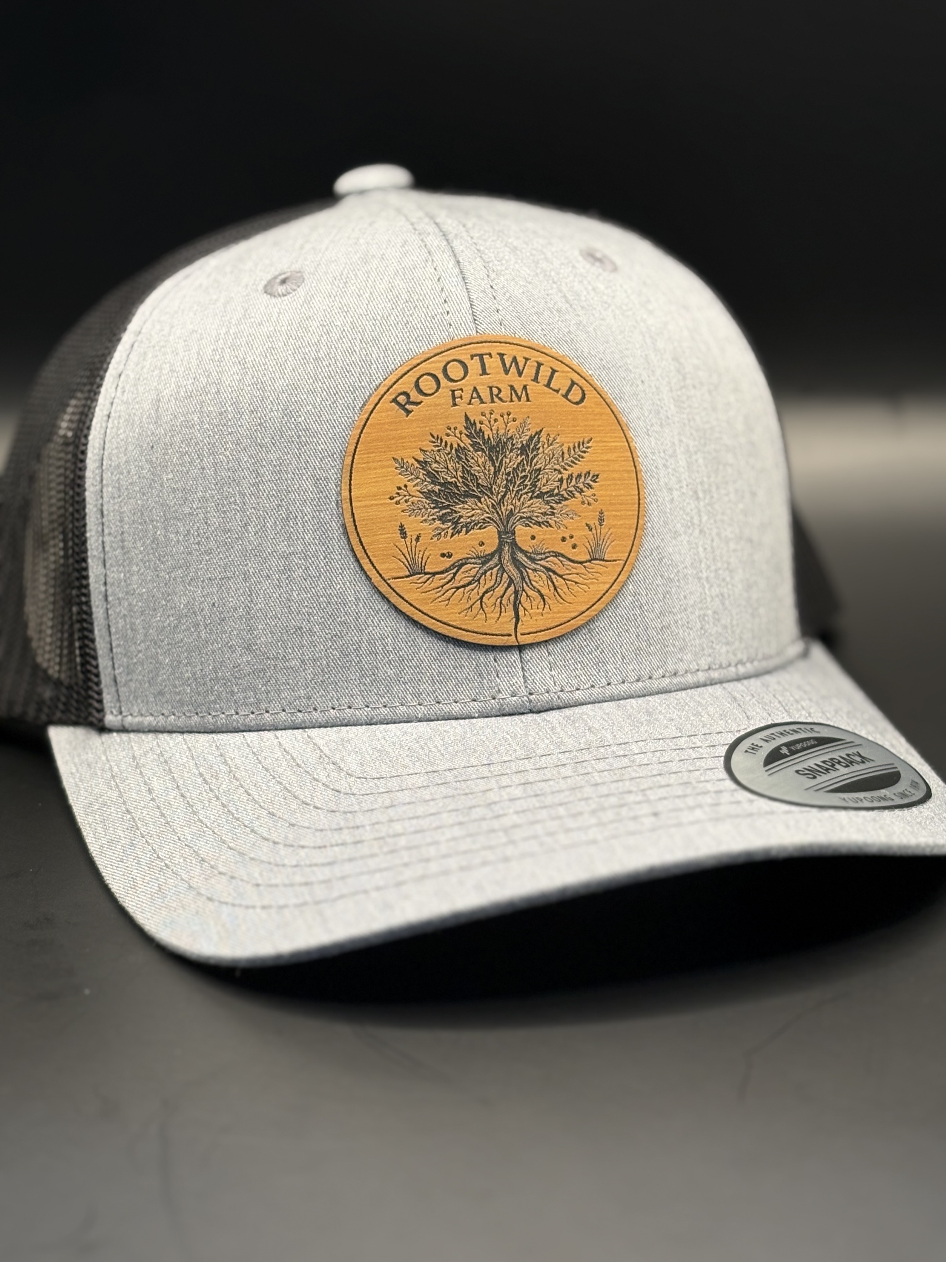 Custom (with your logo) Mesh Truckers Cap (Heather/Black)