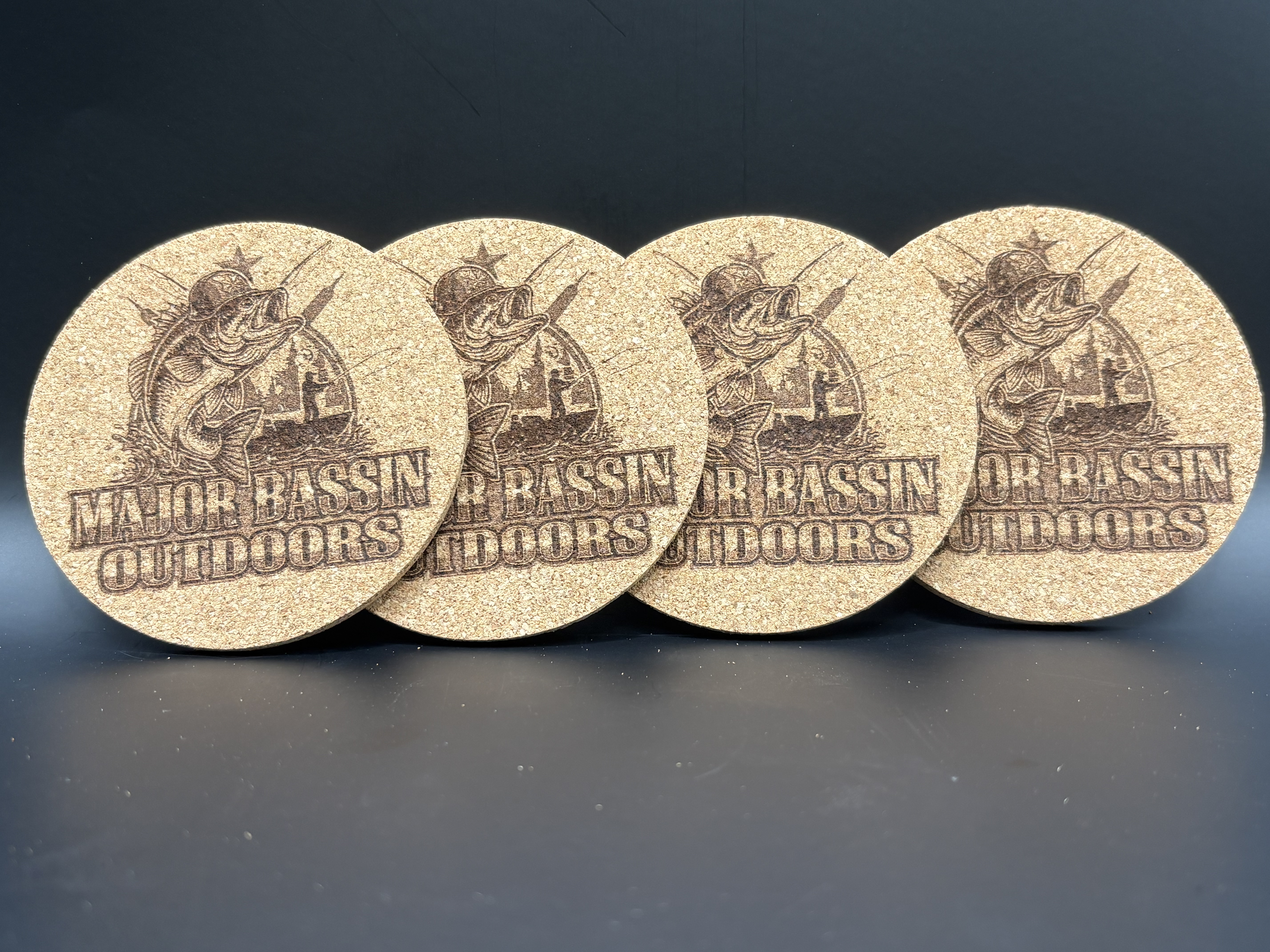 Custom (with your logo and/or wording) Cork Coasters.  Options from 4 to 50