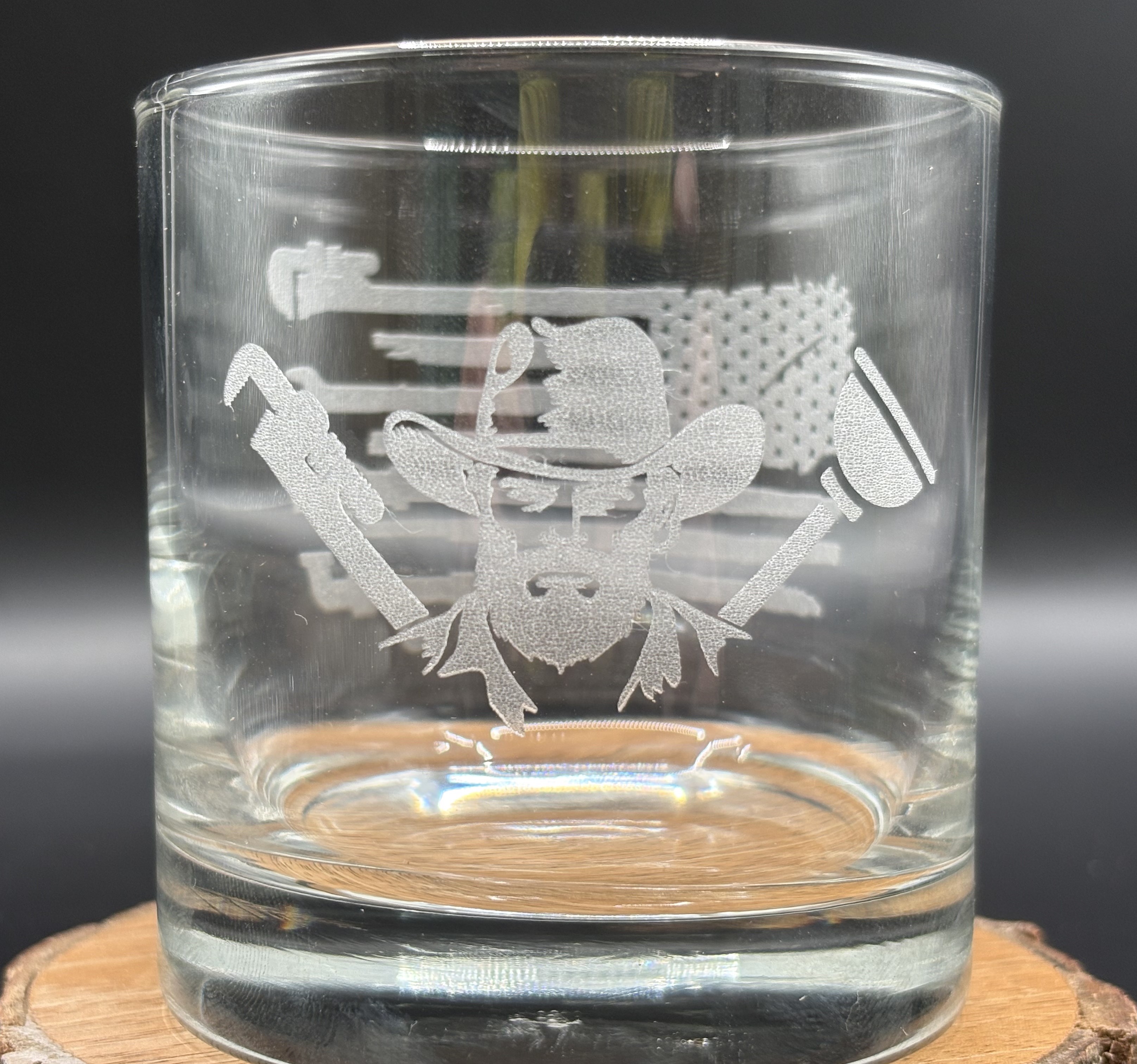 Custom Smooth Sided Lowball Whisky Glass