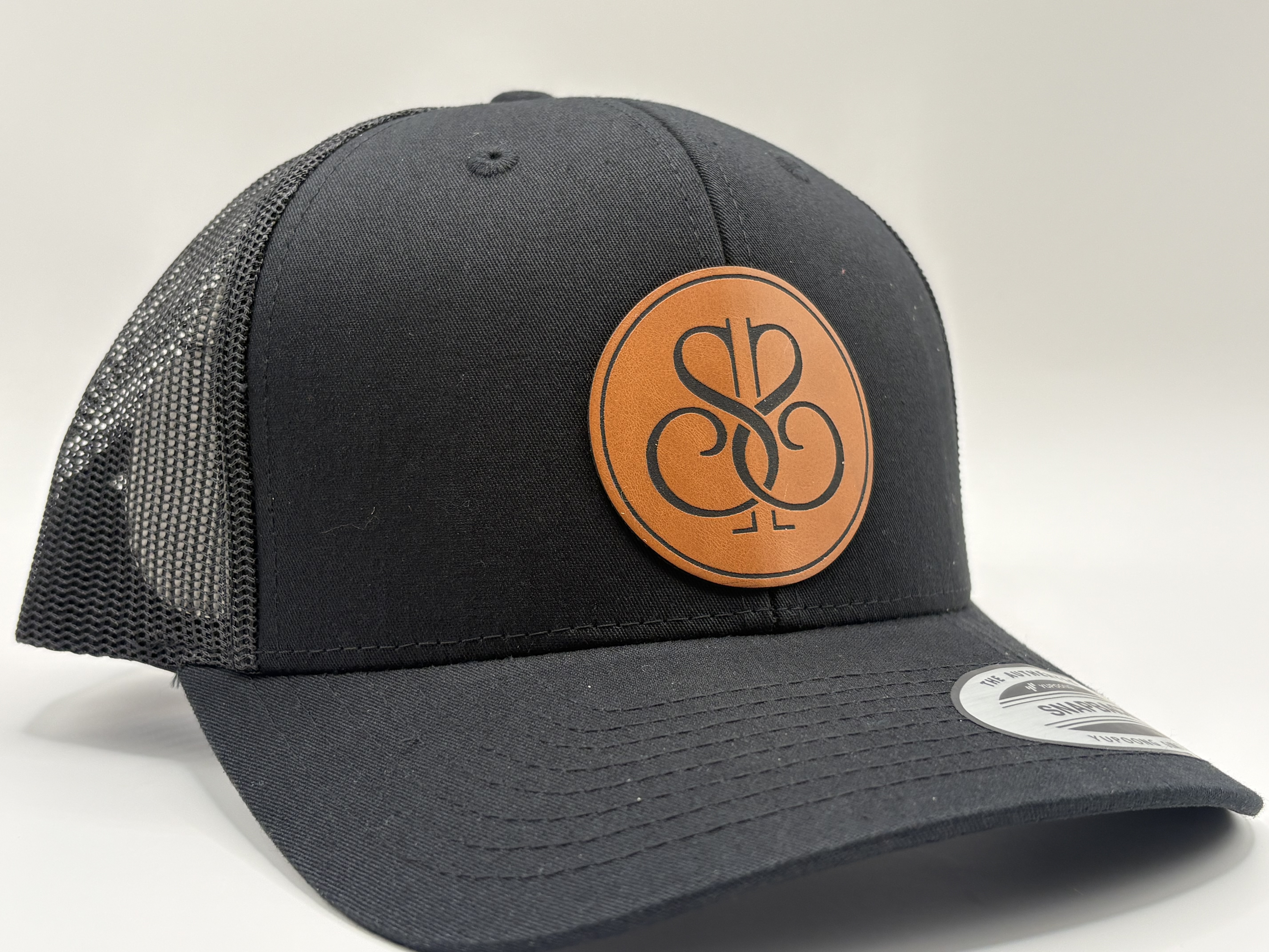 Custom (with your logo) Mesh Truckers Cap (Black/Black)