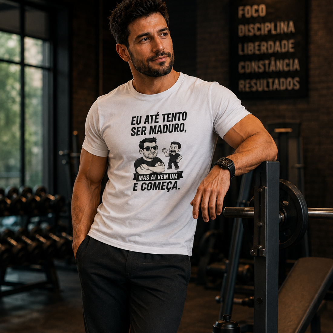 Camiseta Personalizada "Eu até tento ser maduro"