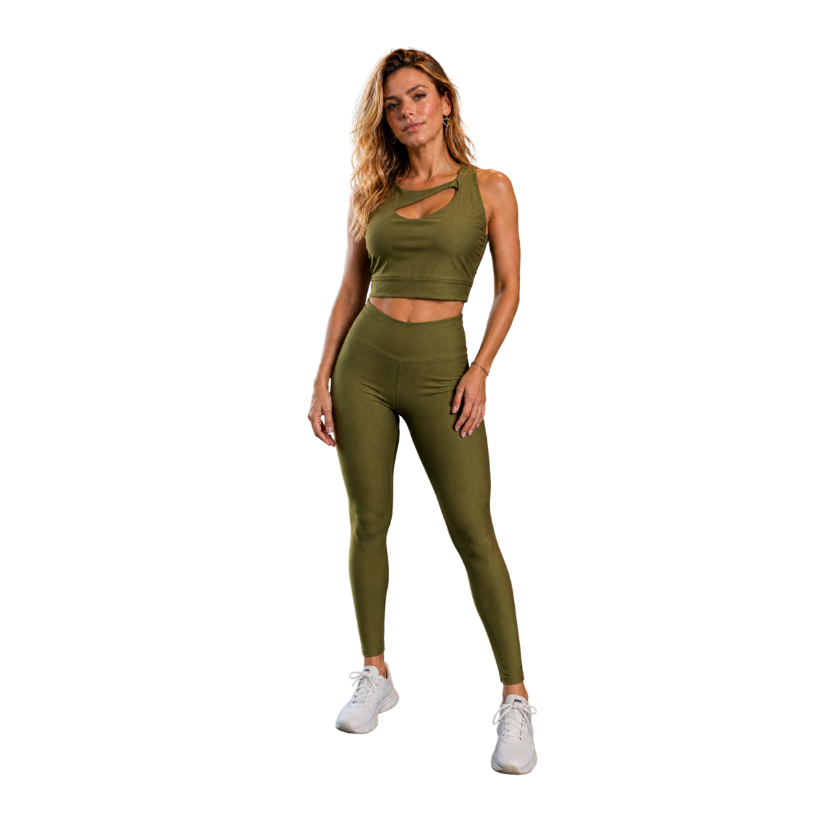 Conjunto Fitness Top Calça Verde