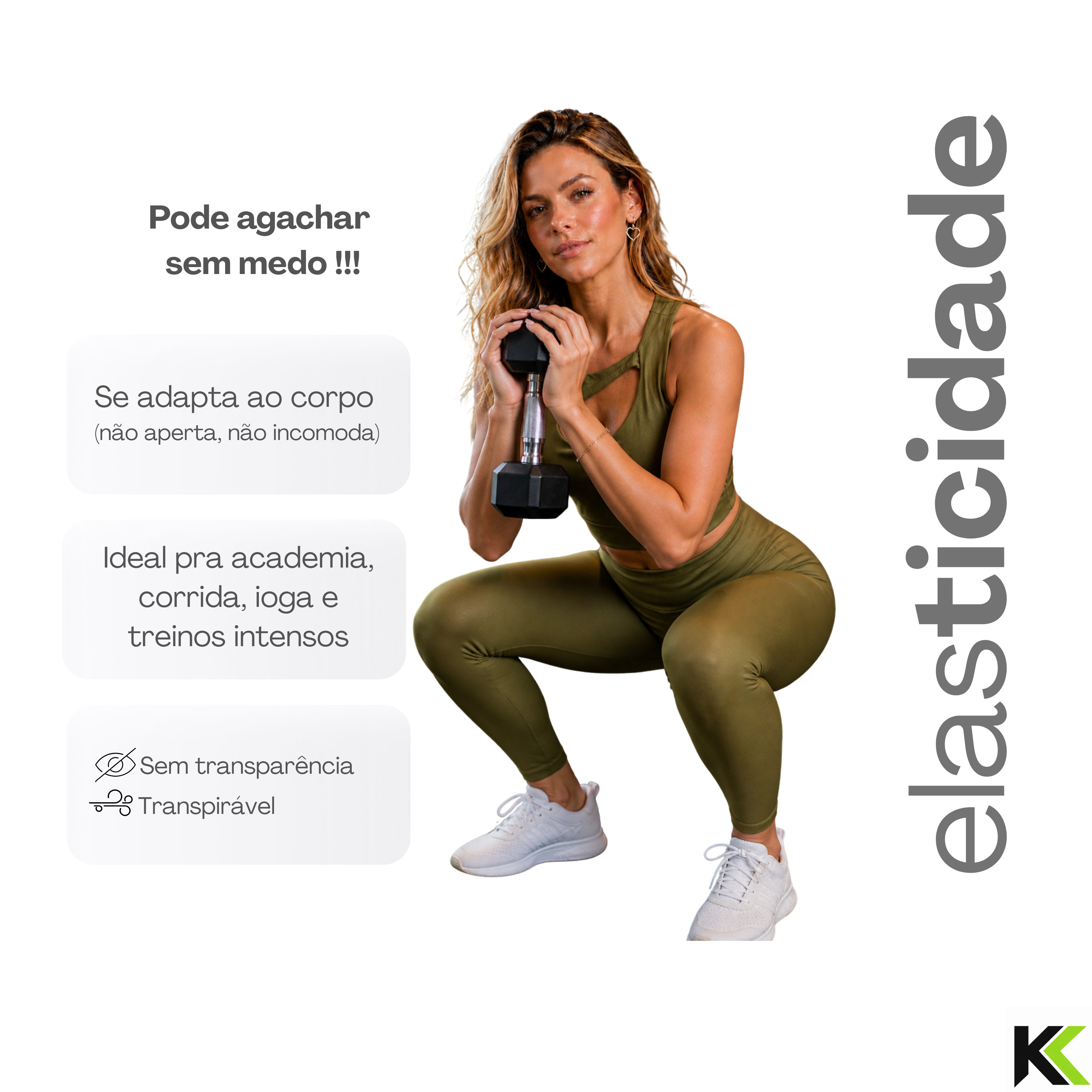 Conjunto Fitness Top Calça Verde
