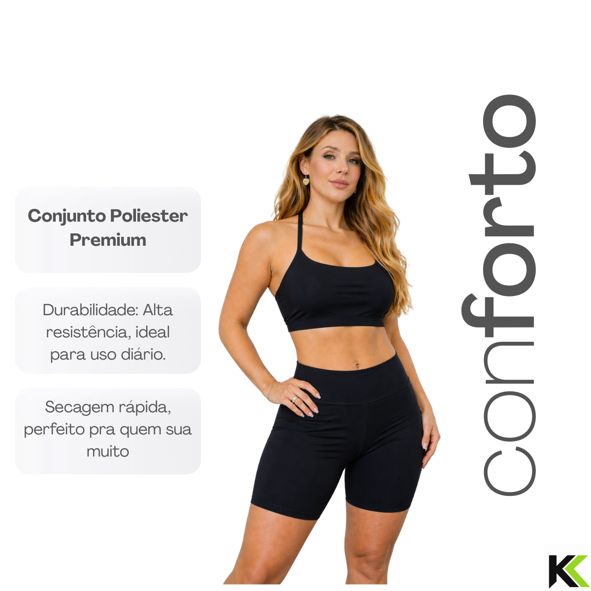Conjunto Top Short Premium Preto