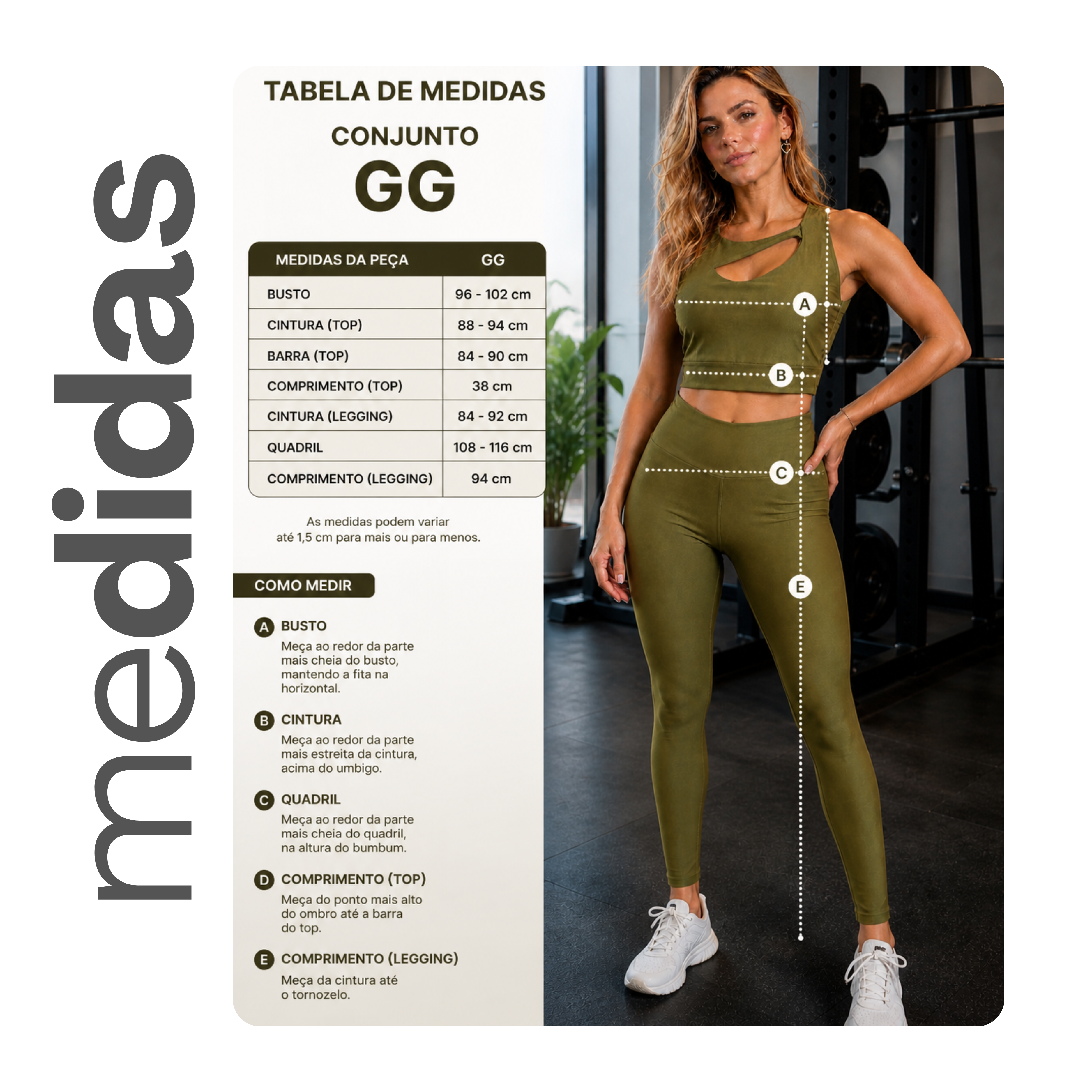 Conjunto Fitness Top Calça Verde