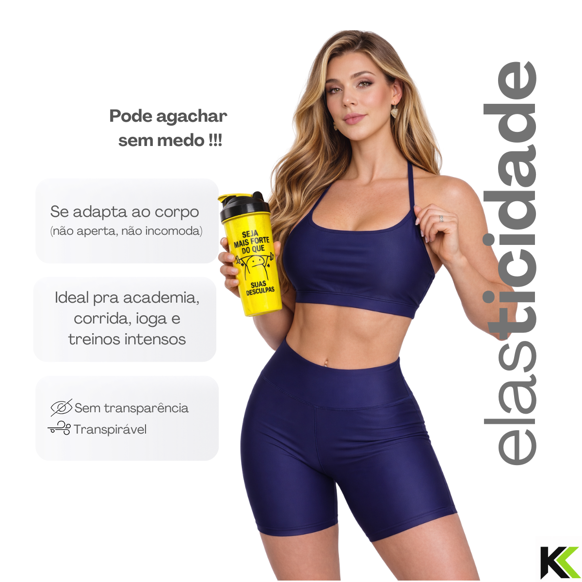 Conjunto Top Short Azul Marinho