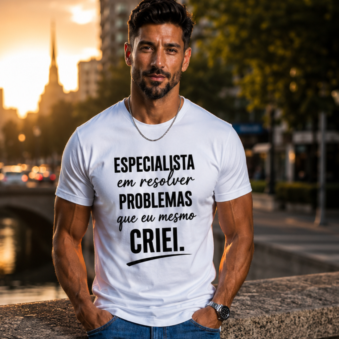 Camiseta Personalizada "Especialista em resolver problemas..."