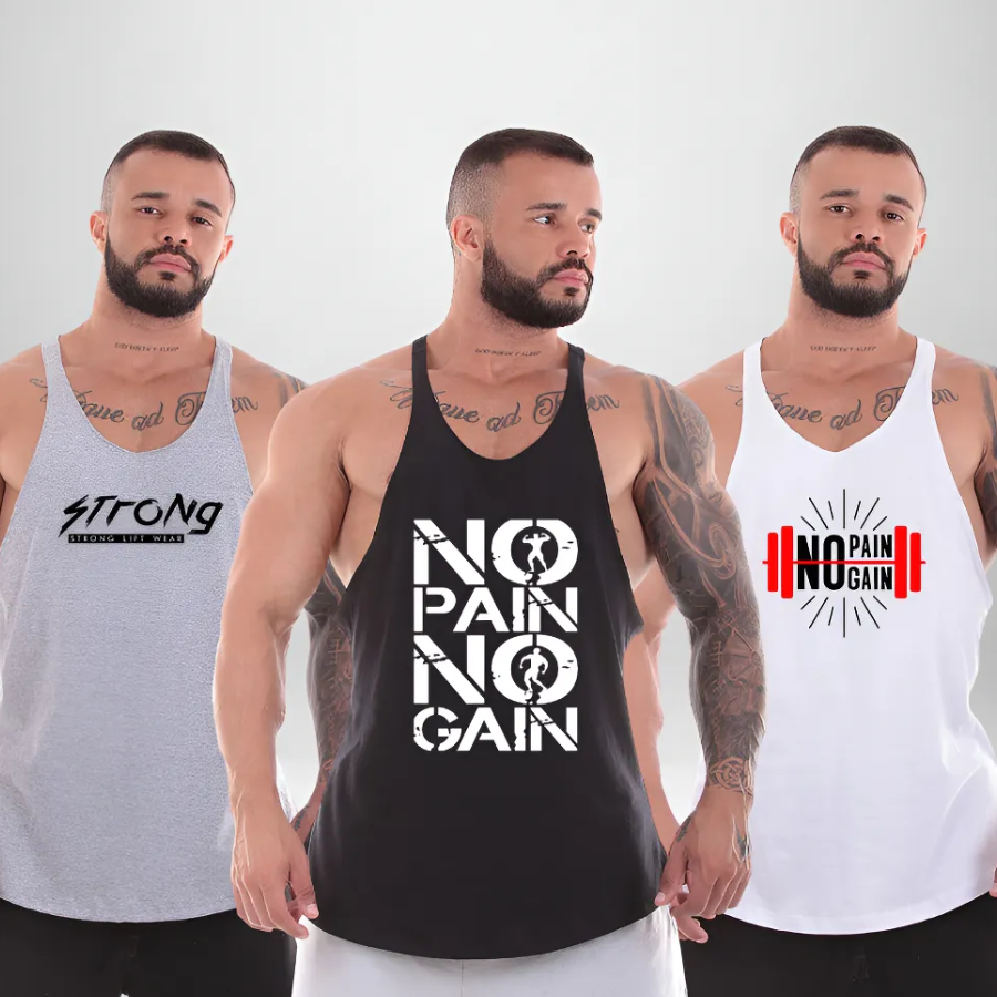 Kit 3 Camiseta Camisa Regata Masculina