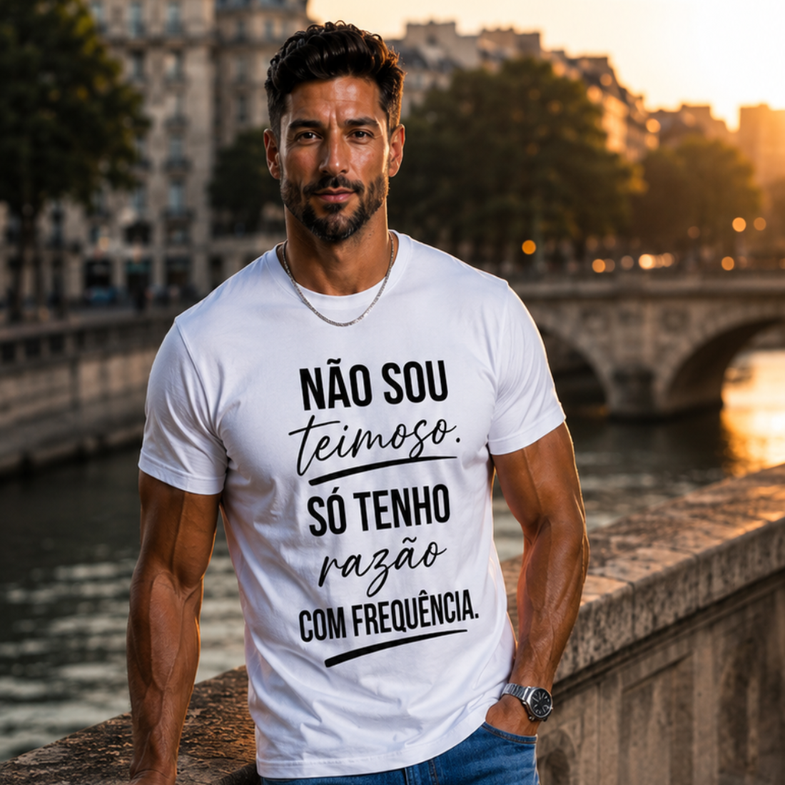 Camiseta Personalizada "não sou teimoso"