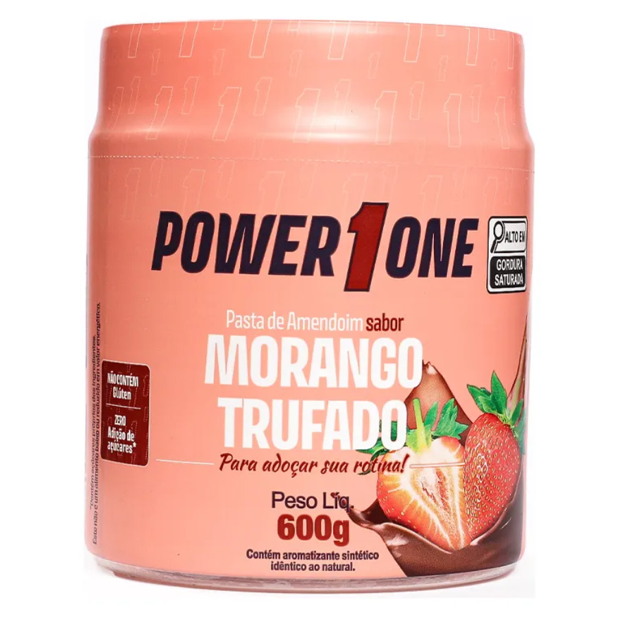 Pasta Amendoim Morango Power One