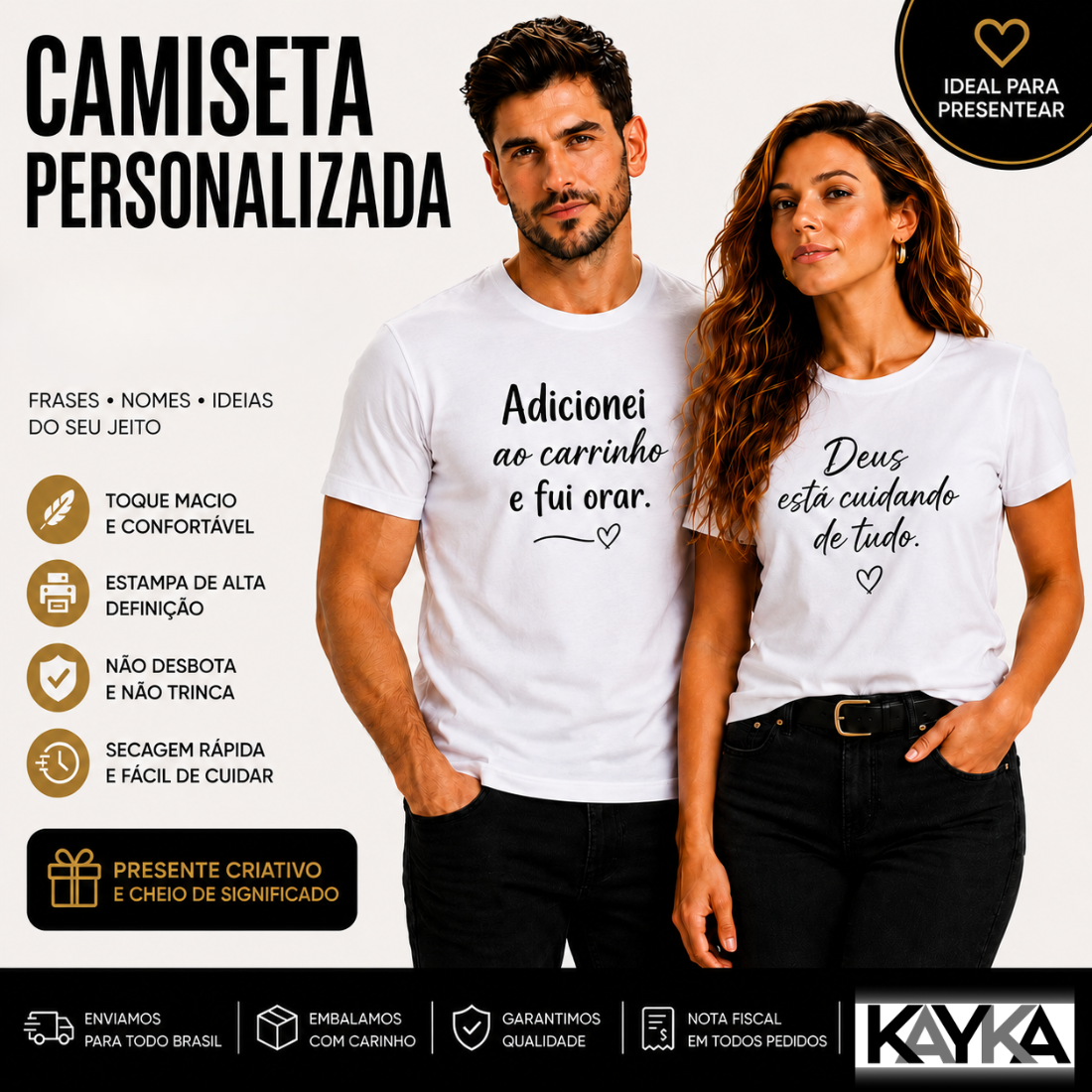 Camiseta Personalizada "Seja gentil com você"