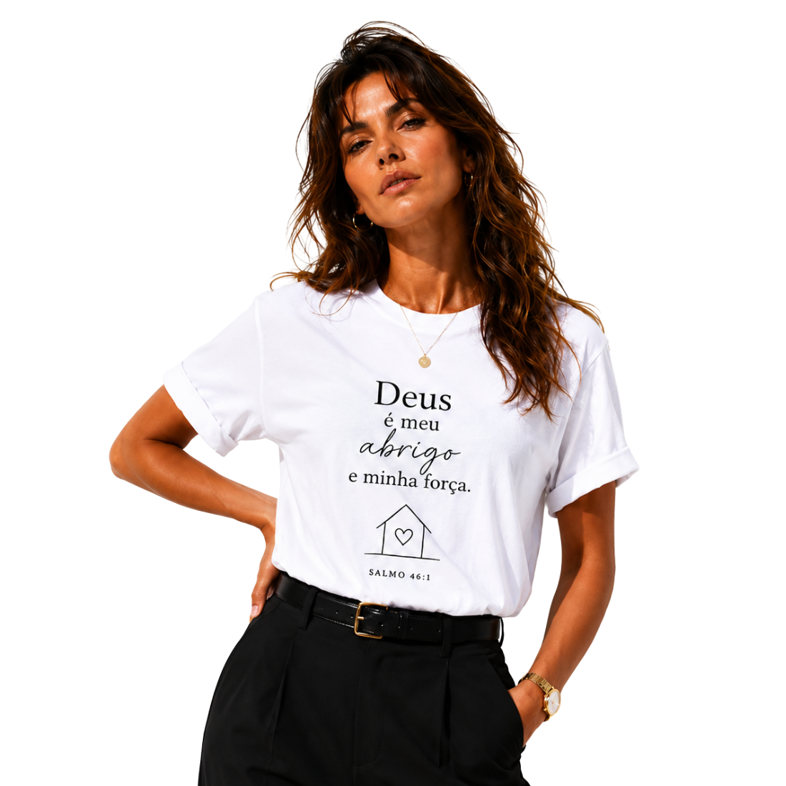 Camiseta Personalizada "Deus é meu abrigo"