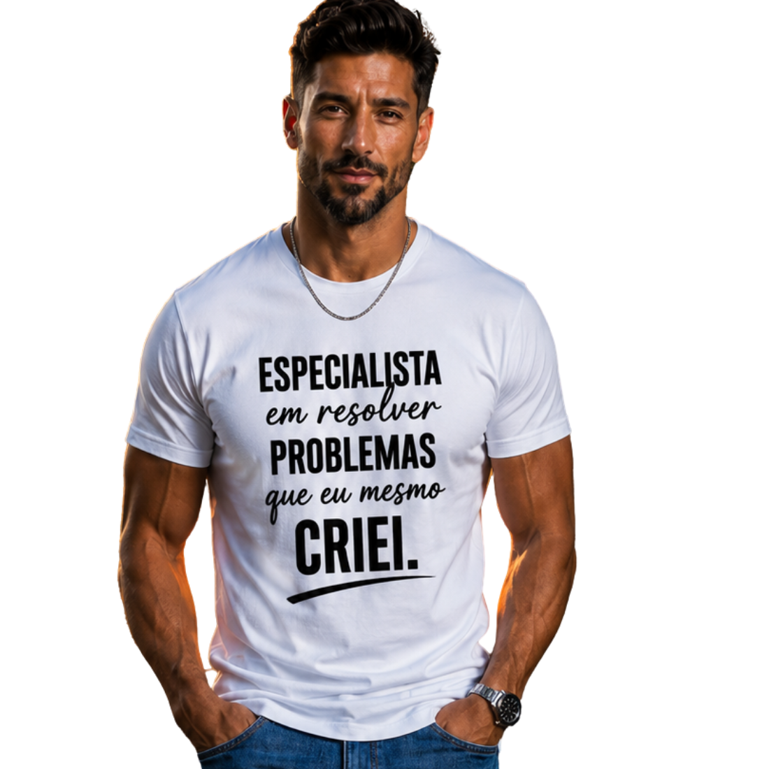 Camiseta Personalizada "Especialista em resolver problemas..."