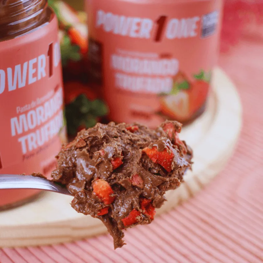 Pasta Amendoim Morango Power One