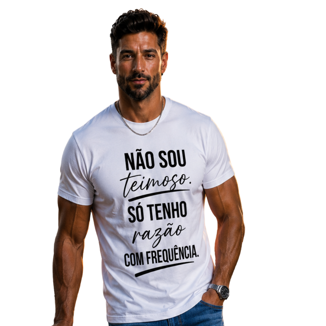 Camiseta Personalizada "não sou teimoso"