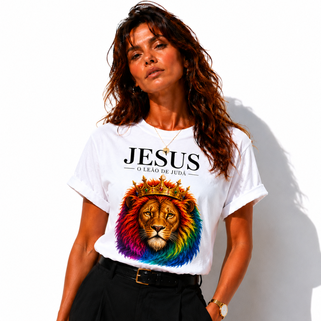 Camiseta Personalizada "Jesus leão de judá"