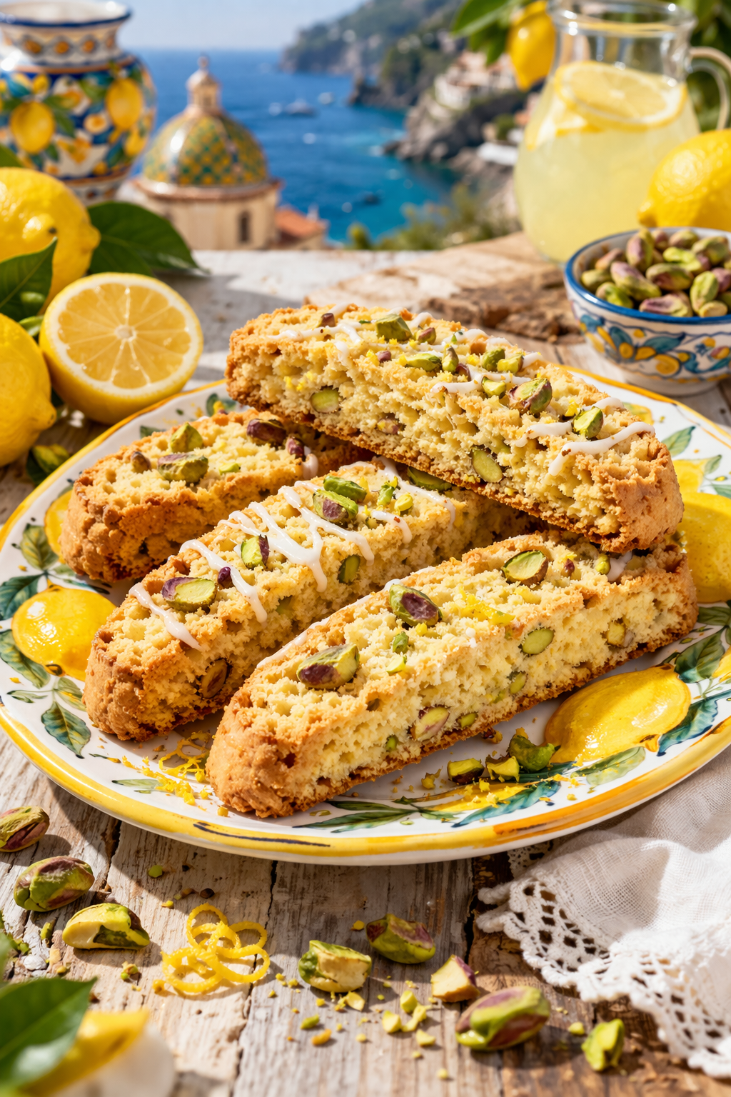 Lemon Pistachio Biscotti