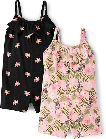 Girls Floral Romper Set