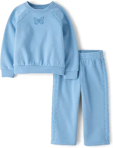Blue Butterfly Kids Sweatshirt Set