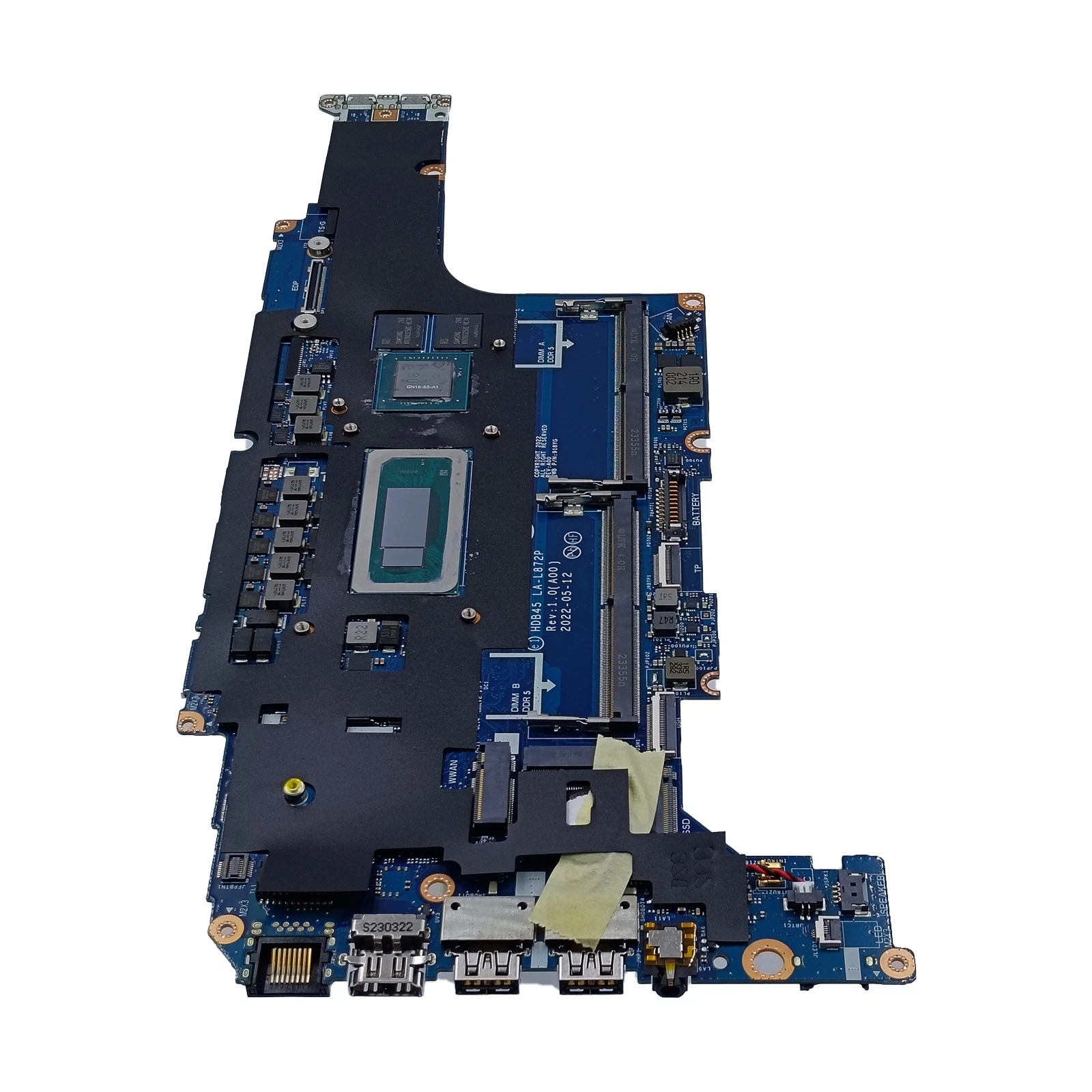 04D9YC For Dell Latitude 5431 Motherboard HDB45 LA-L872P I7-1250P CPU MX550 2GB
