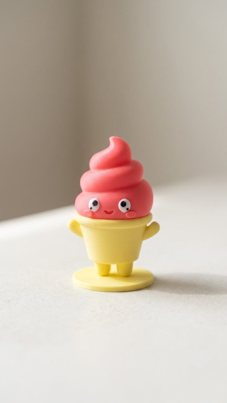 Chubby Ice Cream 🍦 — Figura Kawaii Artesanal | Serie Chubby Characters