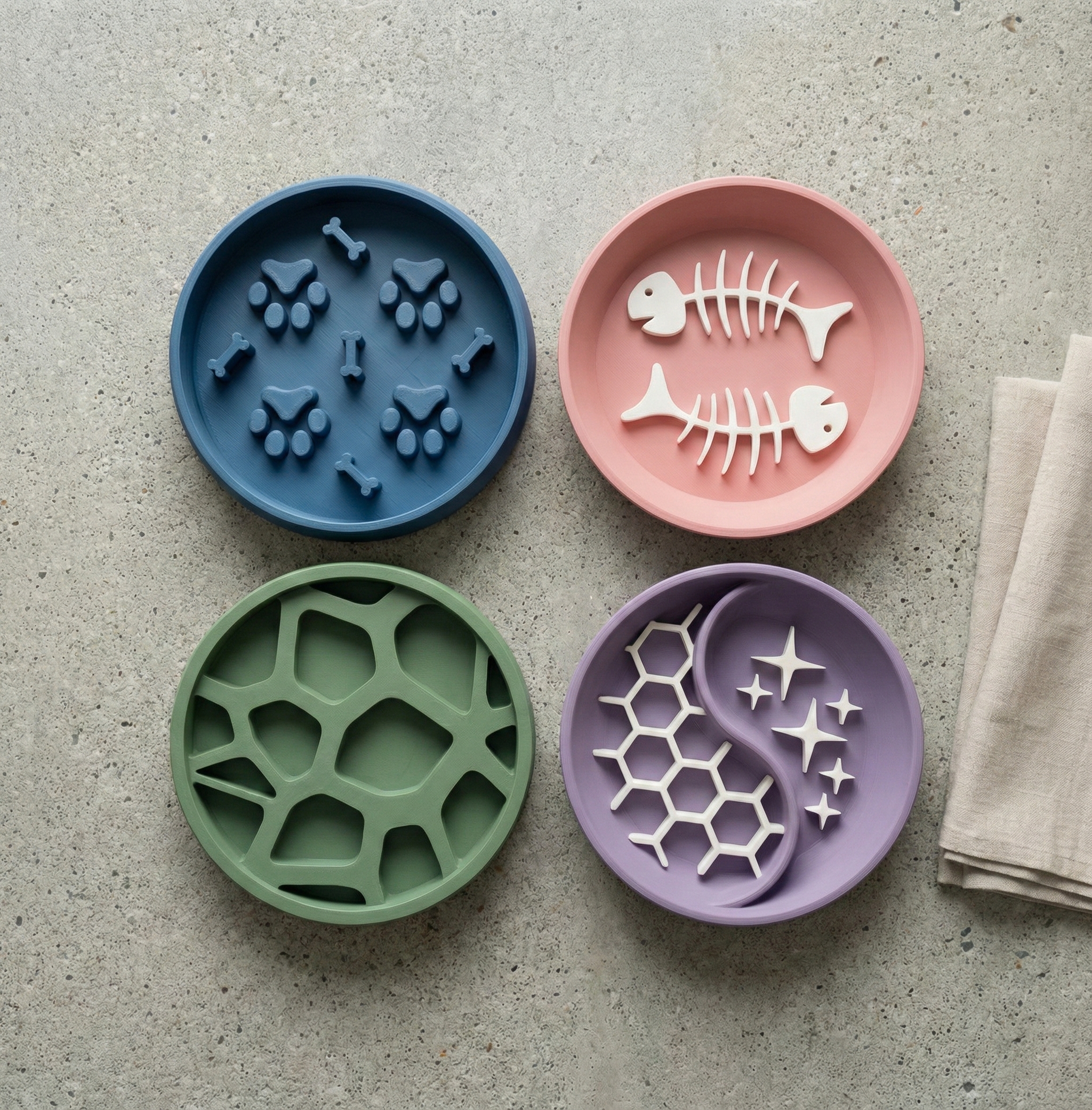  Comedero Lento Antivoracidad para Perros - Diseño Premium 3D - Varios Colores