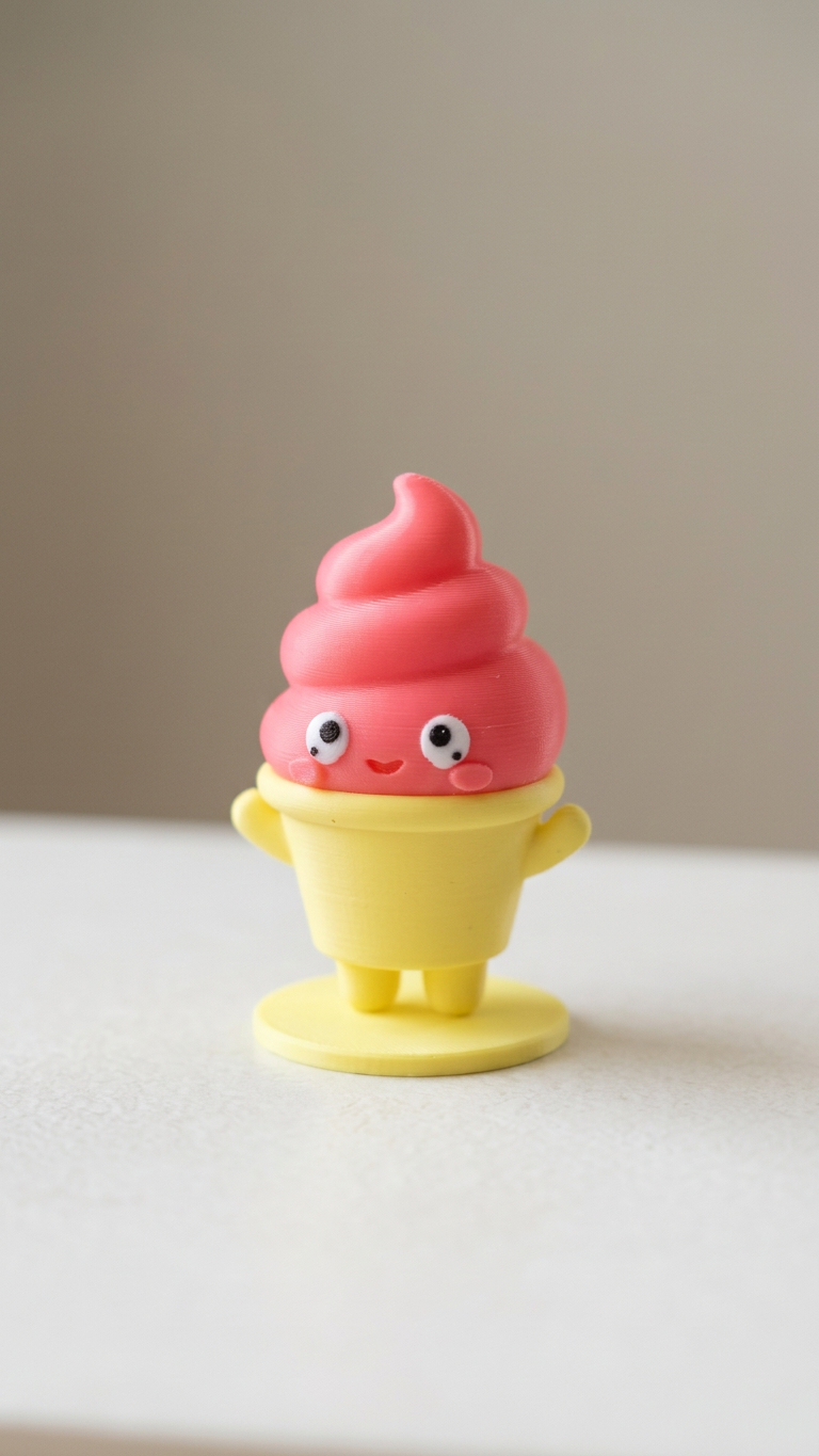 Chubby Ice Cream 🍦 — Figura Kawaii Artesanal | Serie Chubby Characters