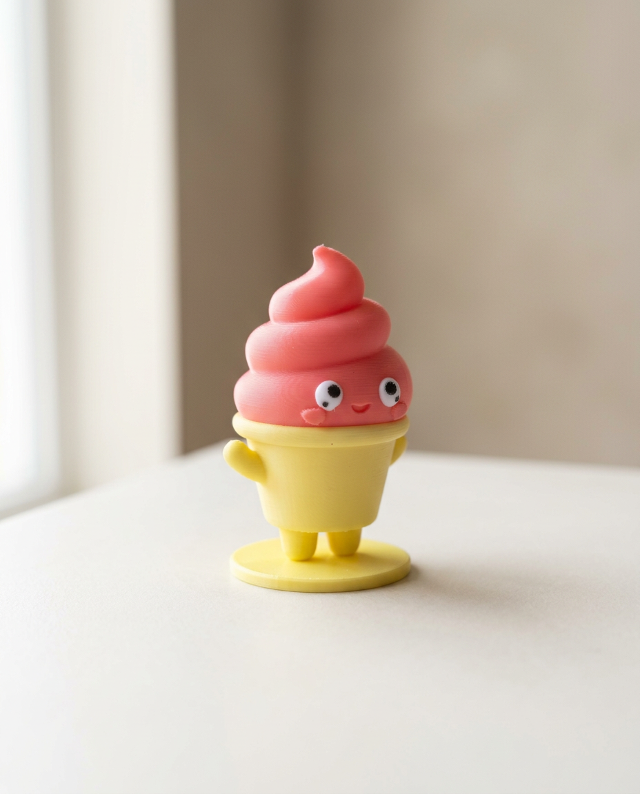Chubby Ice Cream 🍦 — Figura Kawaii Artesanal | Serie Chubby Characters