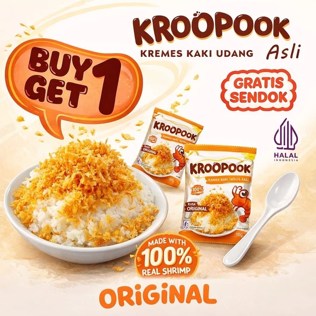 KROOPOOK KREMES KAKI UDANG ORIGINAL FLAVOUR