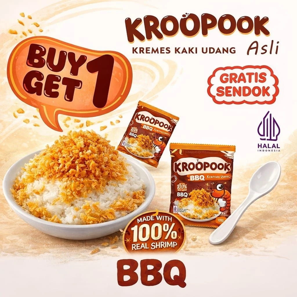 KROOPOOK KREMES KAKI UDANG BBQ FLAVOUR